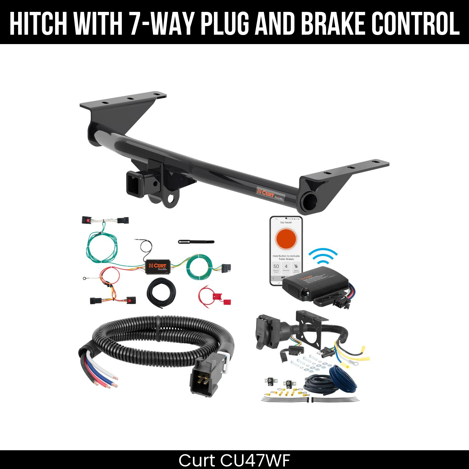 Trailer Hitch , 7-Way , Echo Under-Dash Brake Control