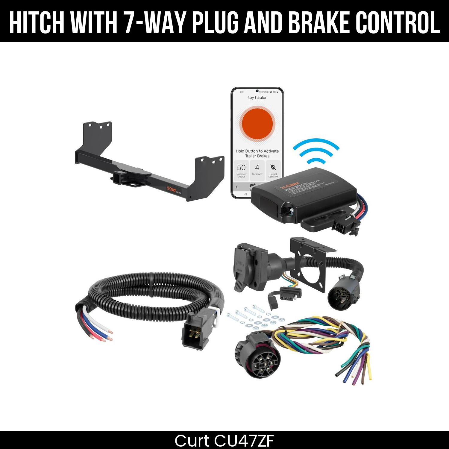 Trailer Hitch , 7-Way , Echo Under-Dash Brake Control