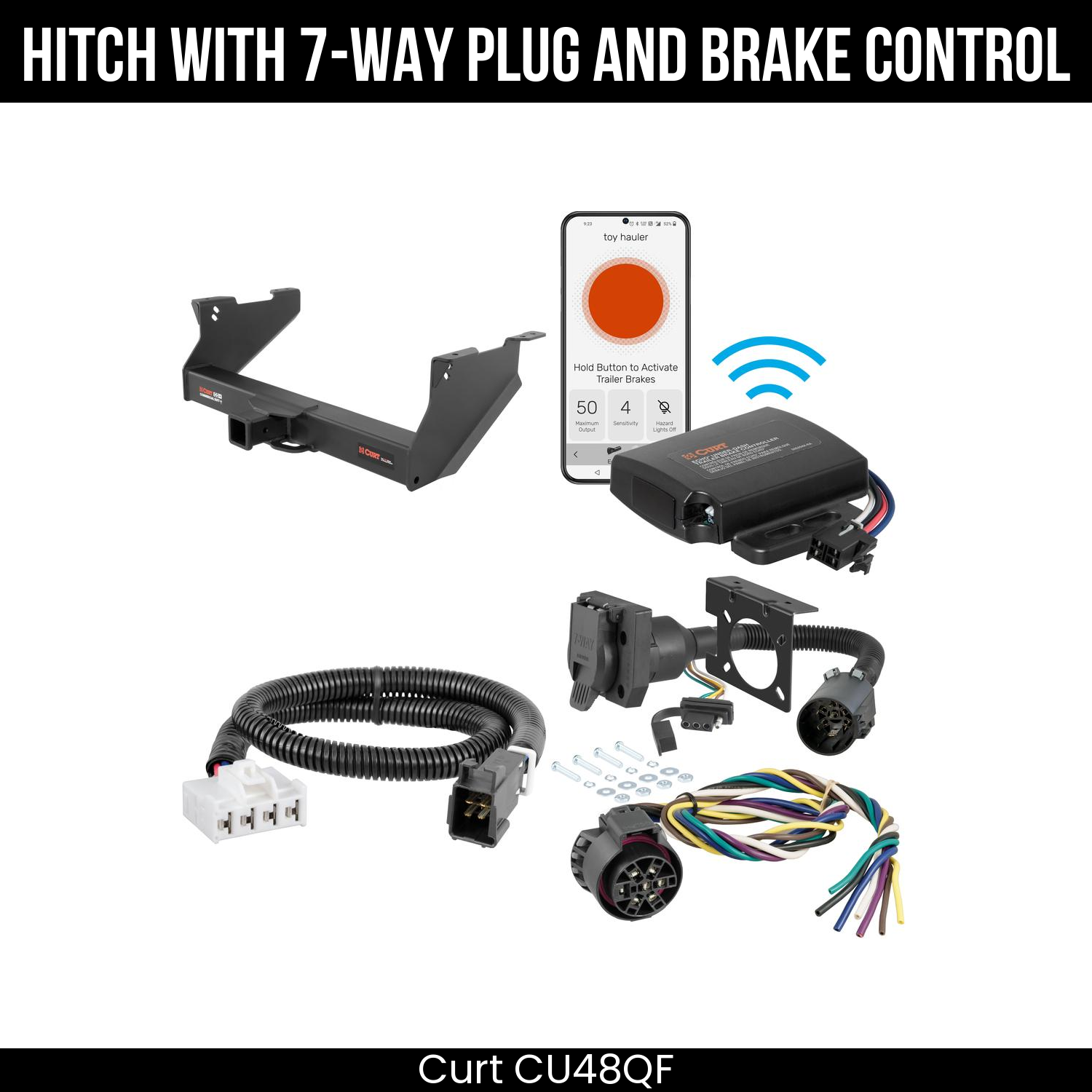 Trailer Hitch , 7-Way , Echo Under-Dash Brake Control