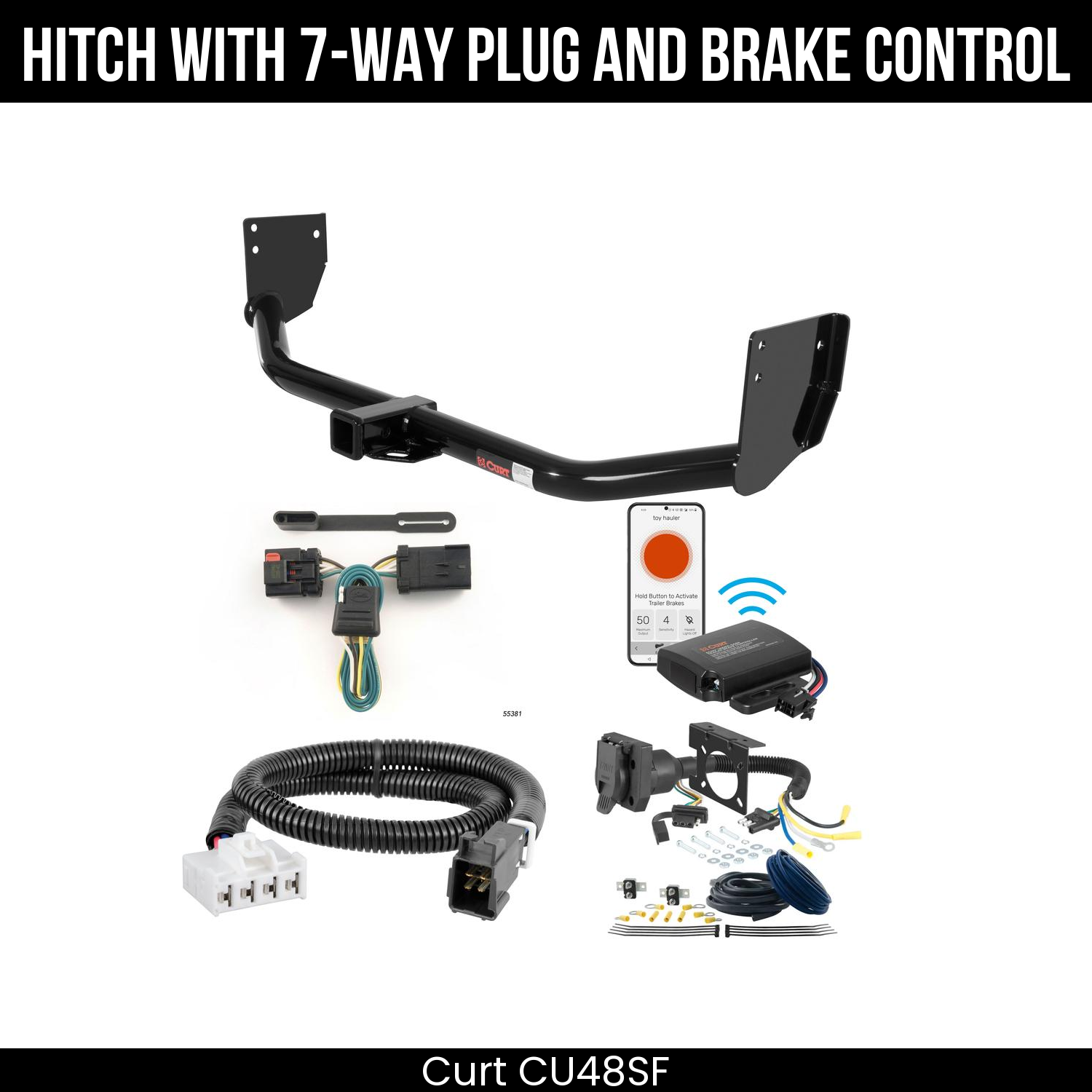 Trailer Hitch , 7-Way , Echo Under-Dash Brake Control