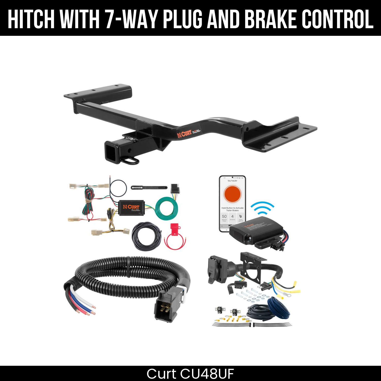 Trailer Hitch , 7-Way , Echo Under-Dash Brake Control