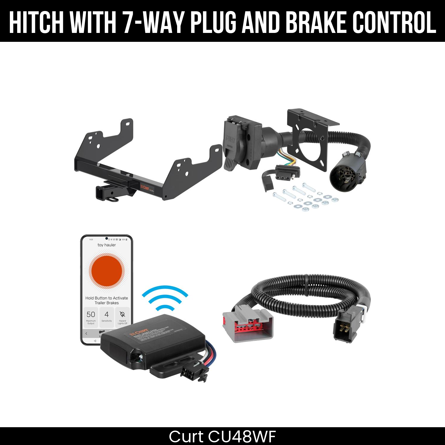 Trailer Hitch , 7-Way , Echo Under-Dash Brake Control