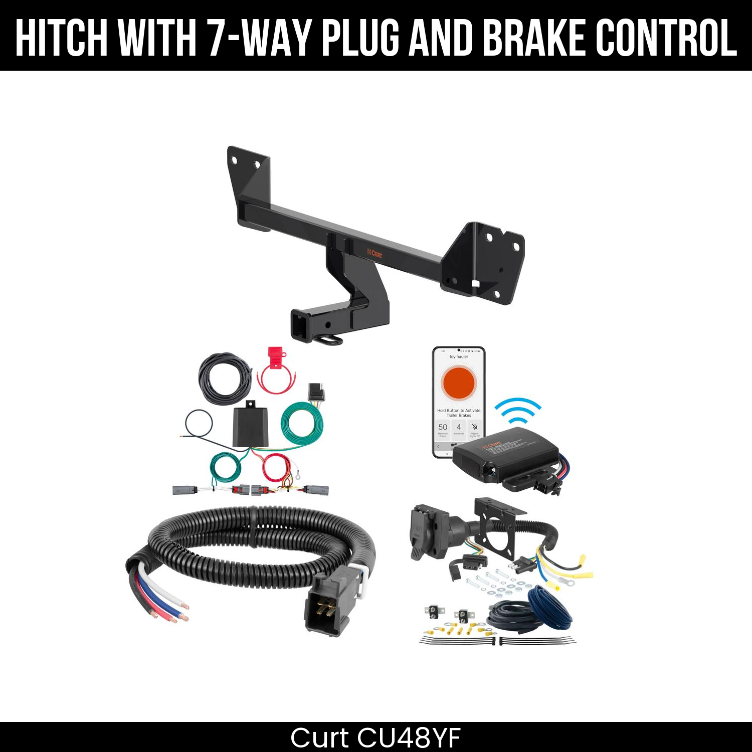 Trailer Hitch , 7-Way , Echo Under-Dash Brake Control