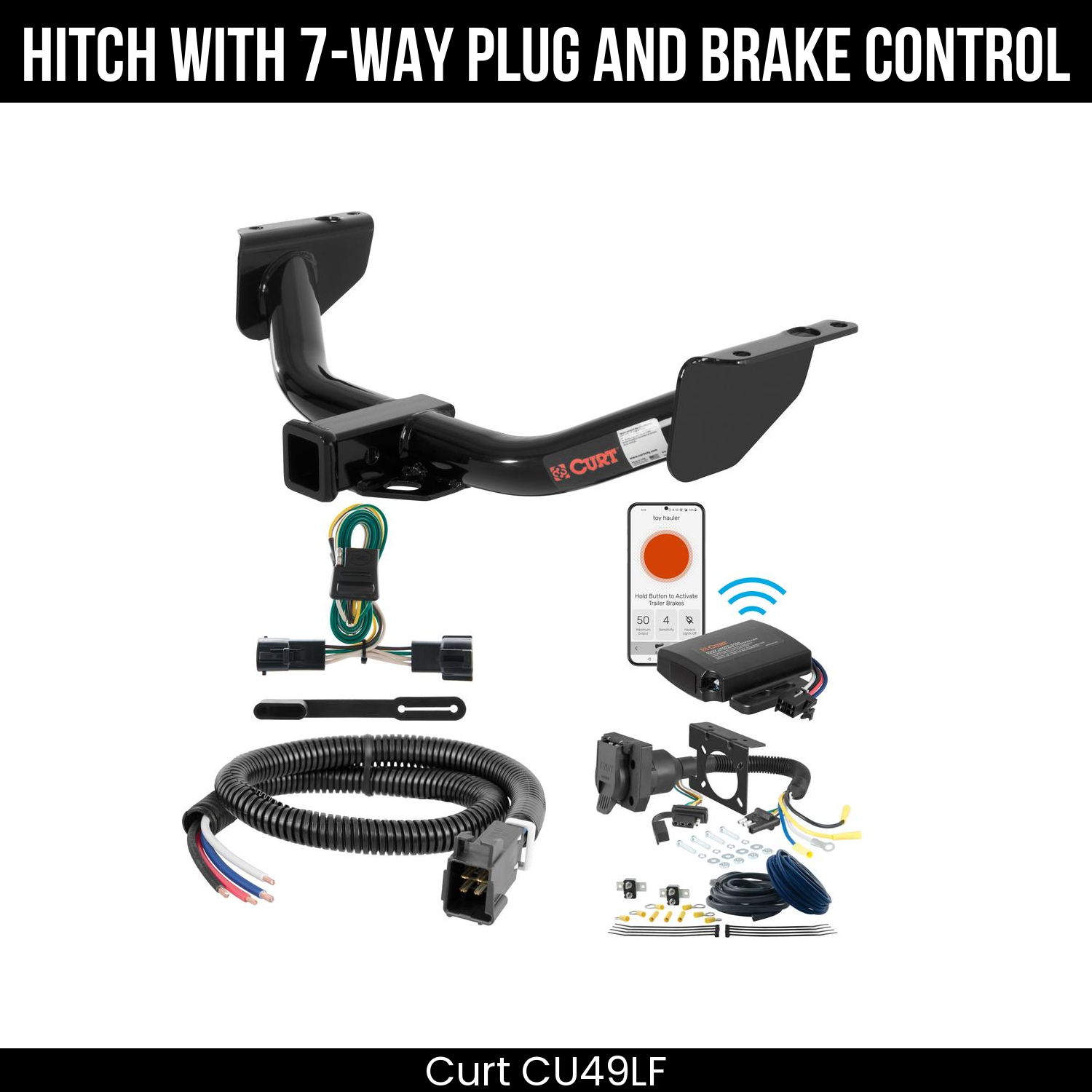 Trailer Hitch , 7-Way , Echo Under-Dash Brake Control