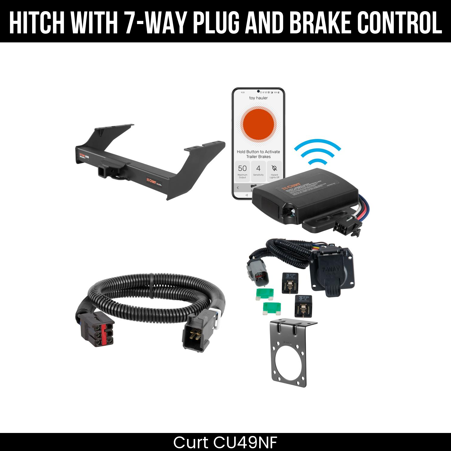 Trailer Hitch , 7-Way , Echo Under-Dash Brake Control