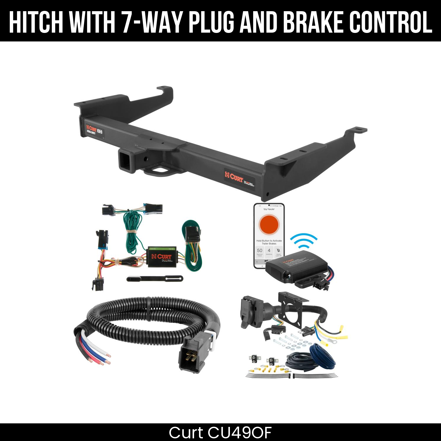 Trailer Hitch , 7-Way , Echo Under-Dash Brake Control