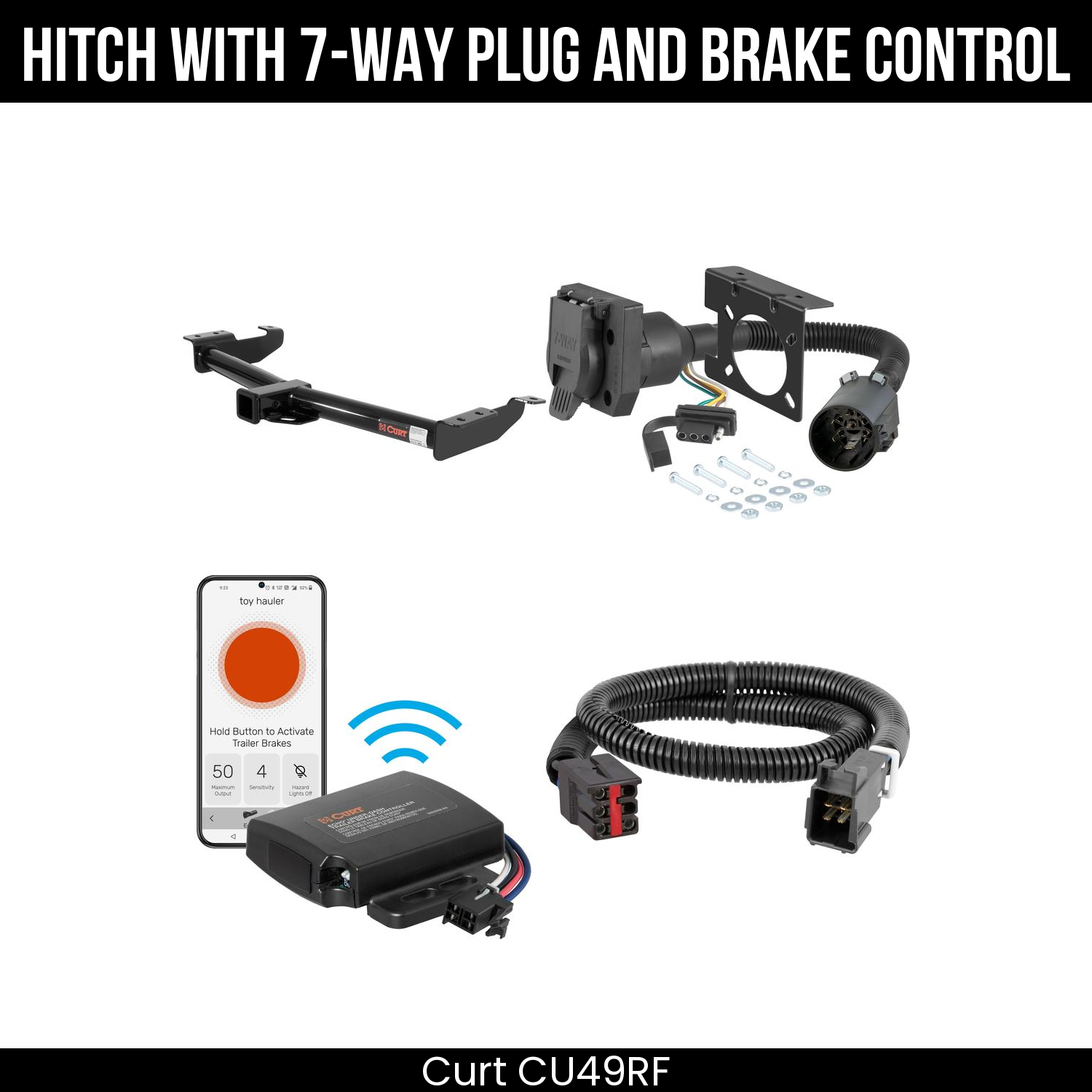 Trailer Hitch , 7-Way , Echo Under-Dash Brake Control
