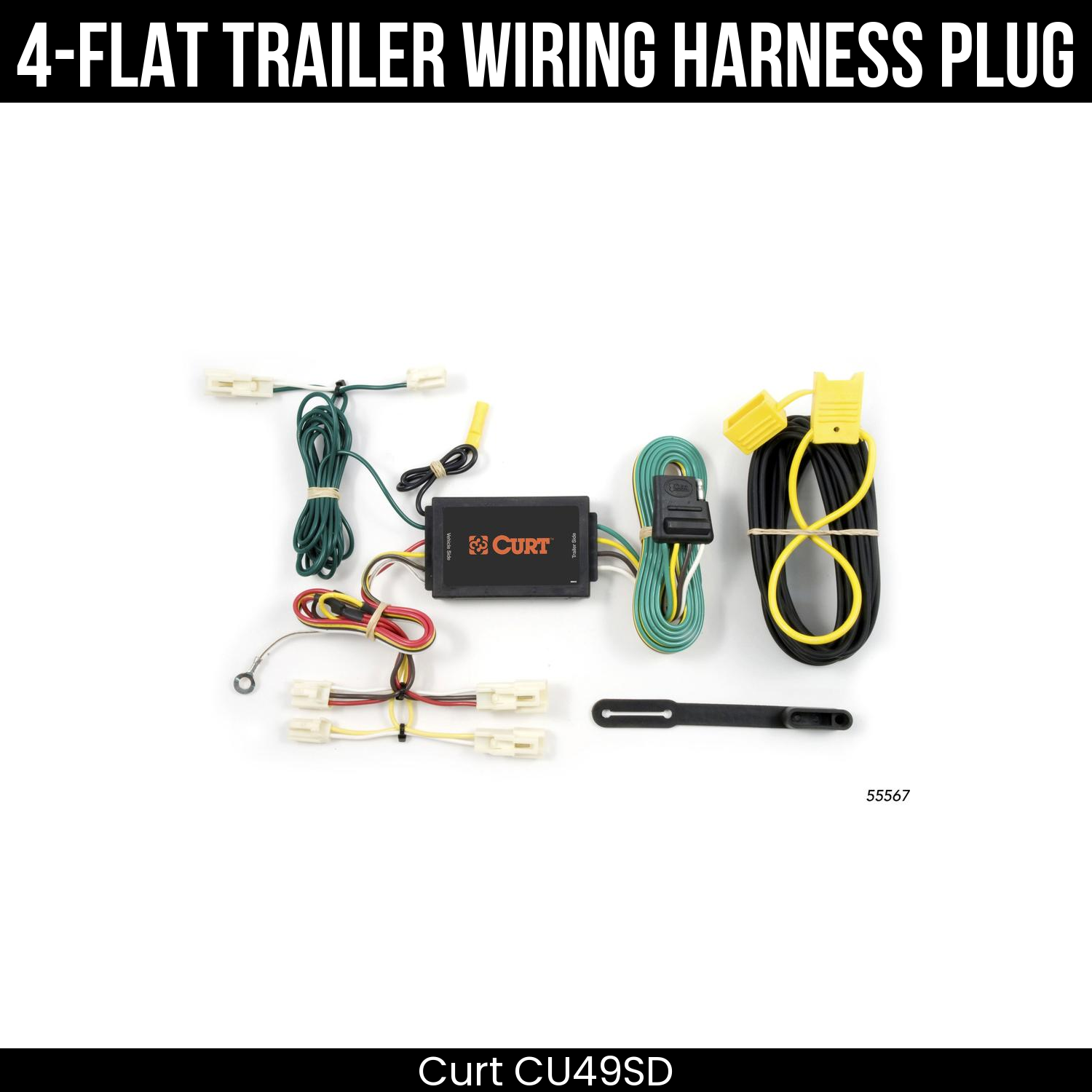 Trailer Wiring 4-Flat Plug Only