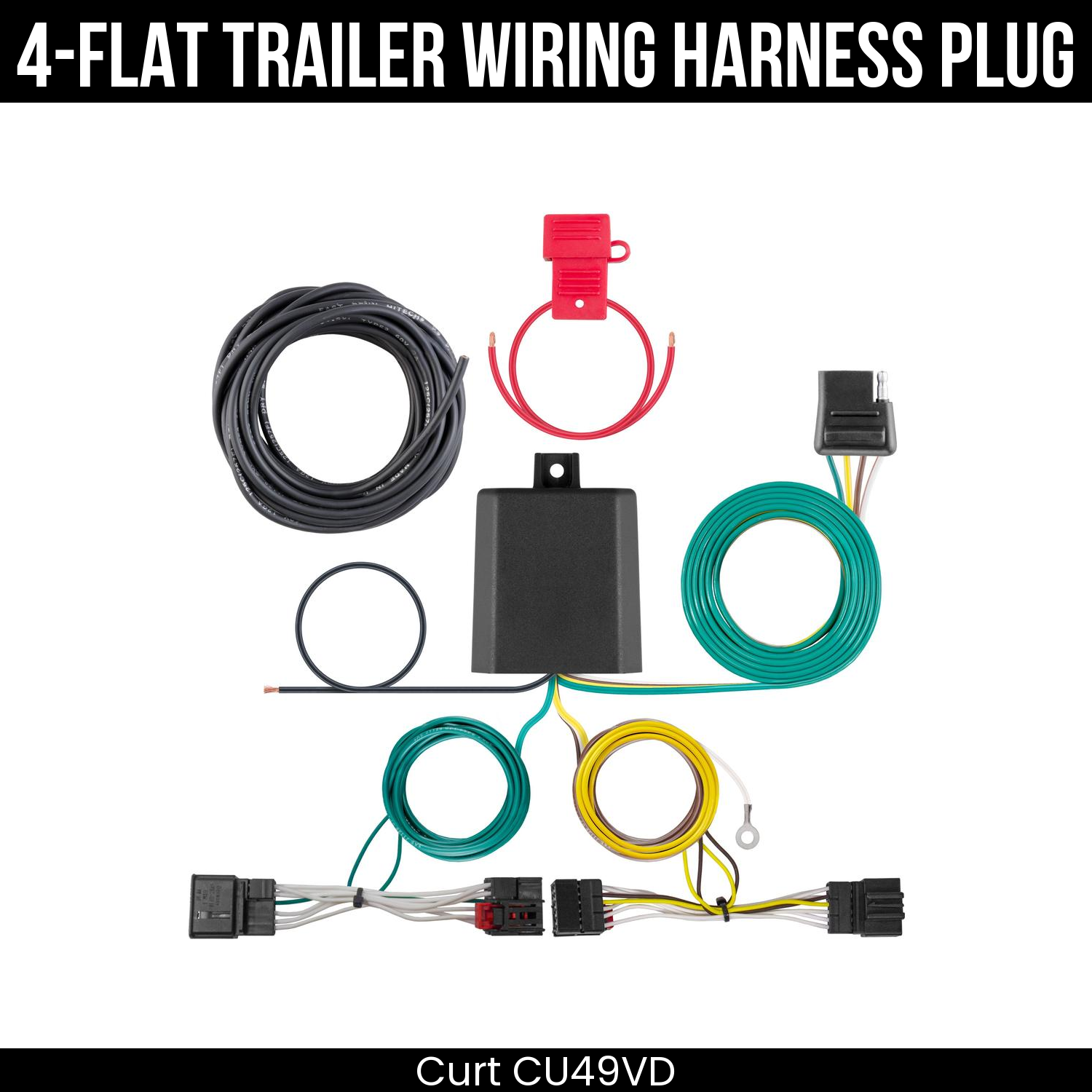 Trailer Wiring 4-Flat Plug Only