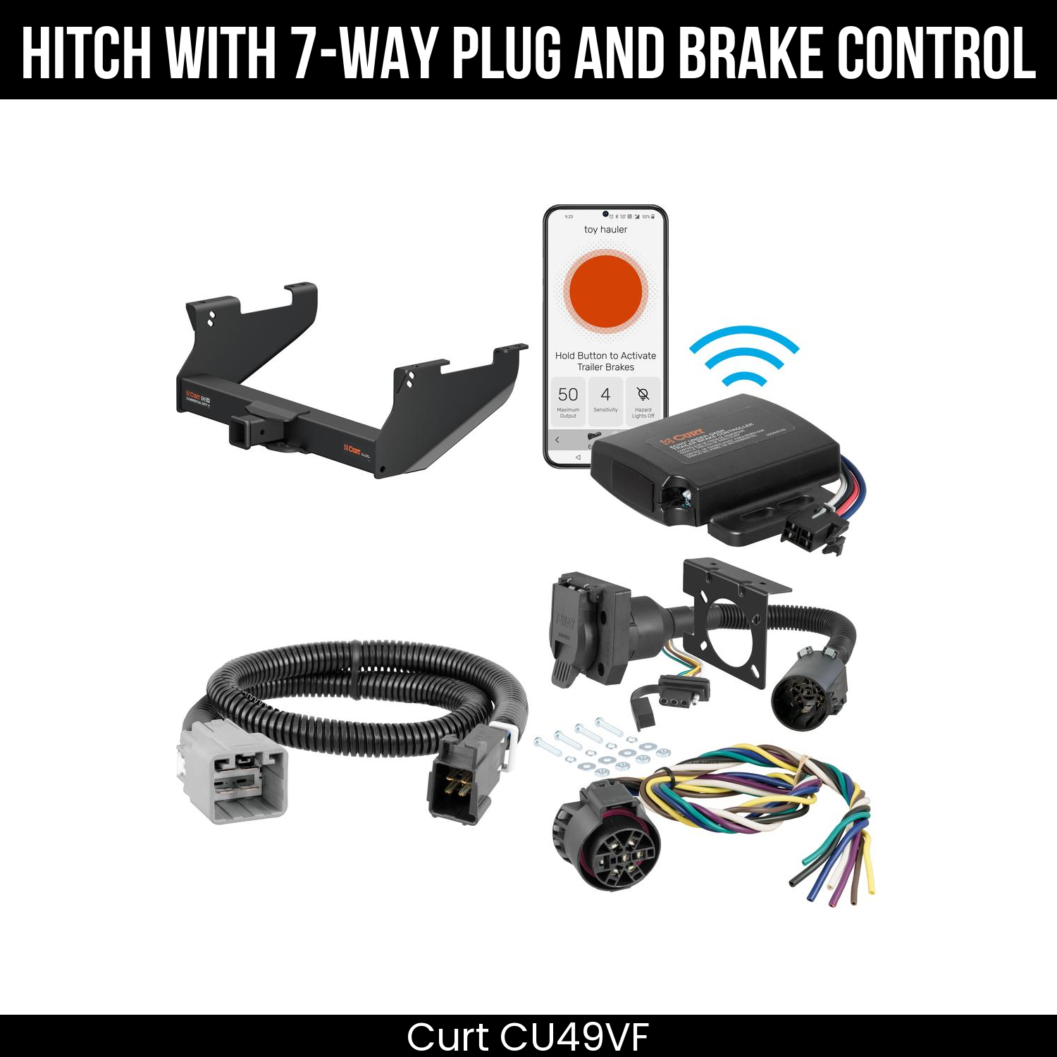 Trailer Hitch , 7-Way , Echo Under-Dash Brake Control