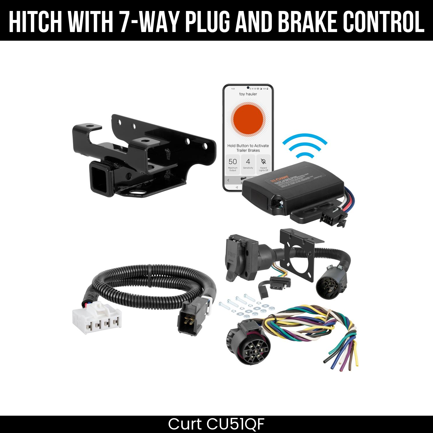 Trailer Hitch , 7-Way , Echo Under-Dash Brake Control