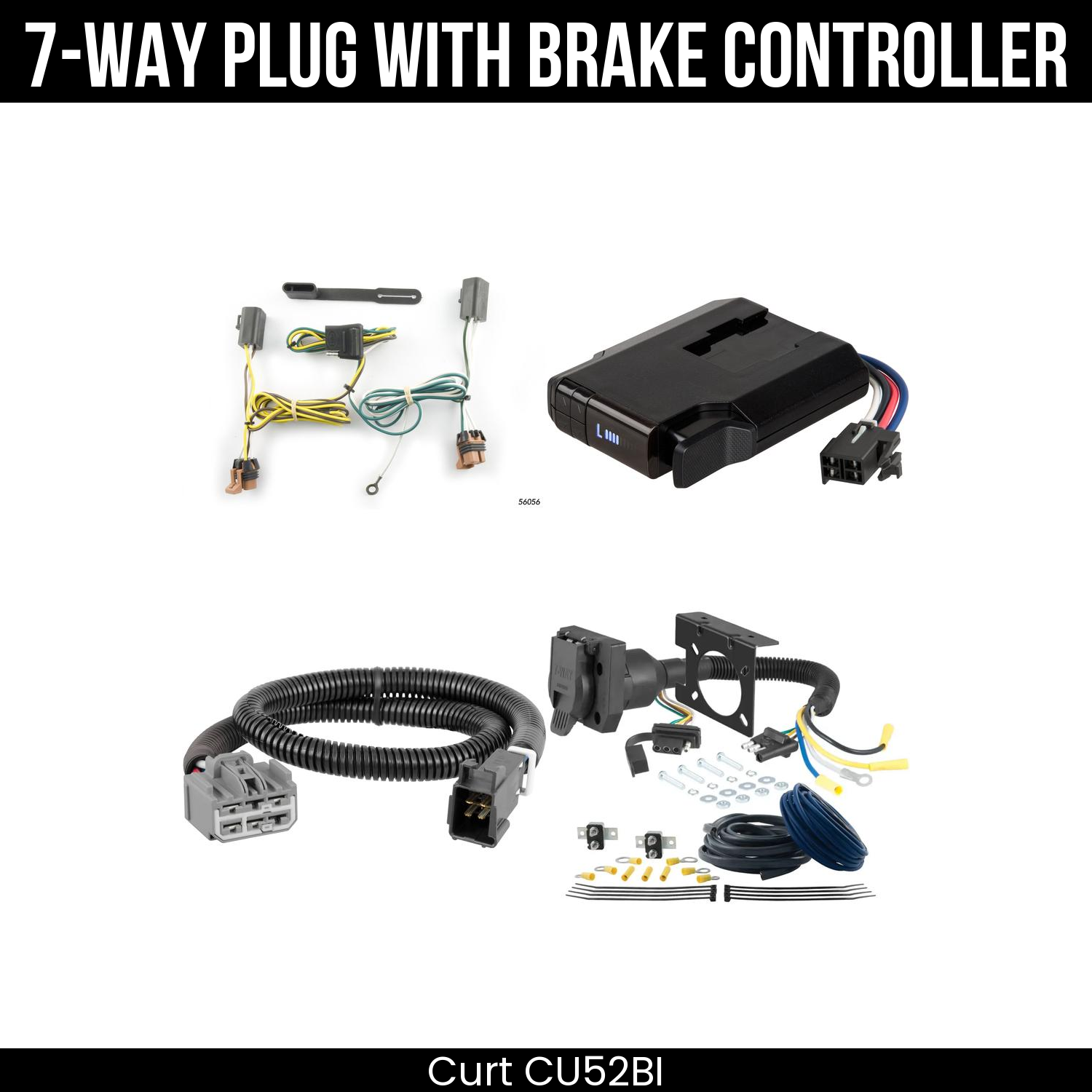 Trailer Wiring 7-Way Plug w/ Bracket , Venturer Brake Control