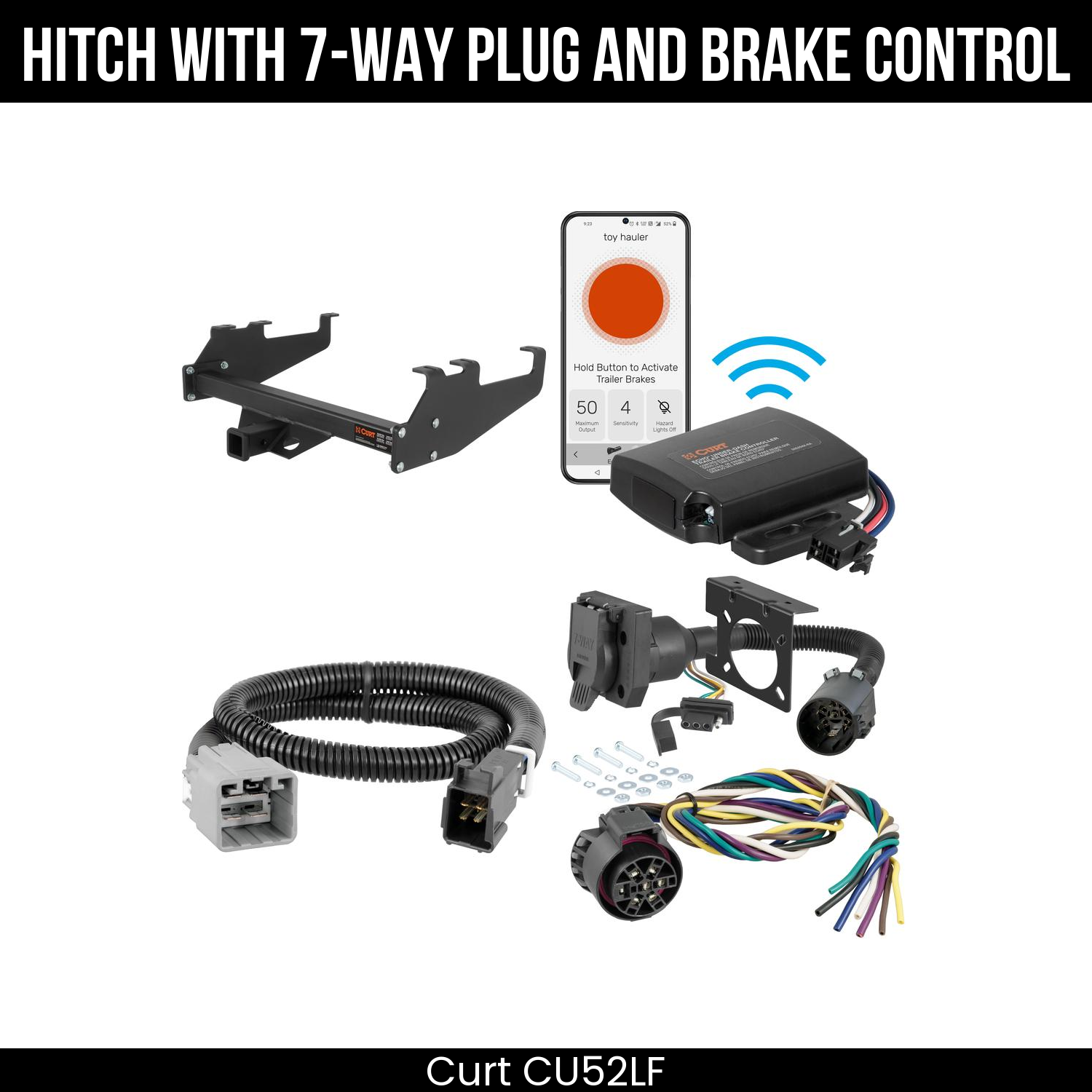 Trailer Hitch , 7-Way , Echo Under-Dash Brake Control