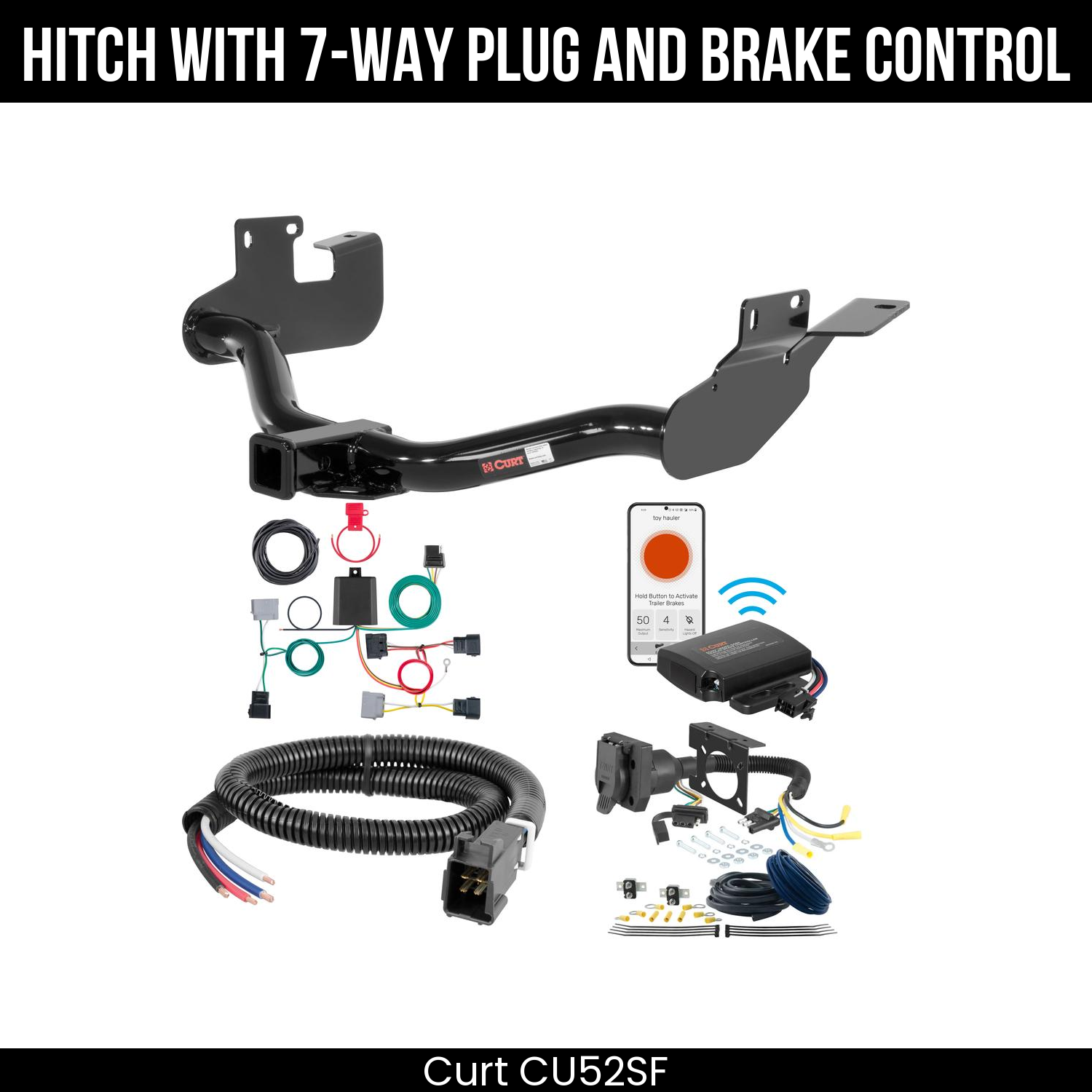 Trailer Hitch , 7-Way , Echo Under-Dash Brake Control
