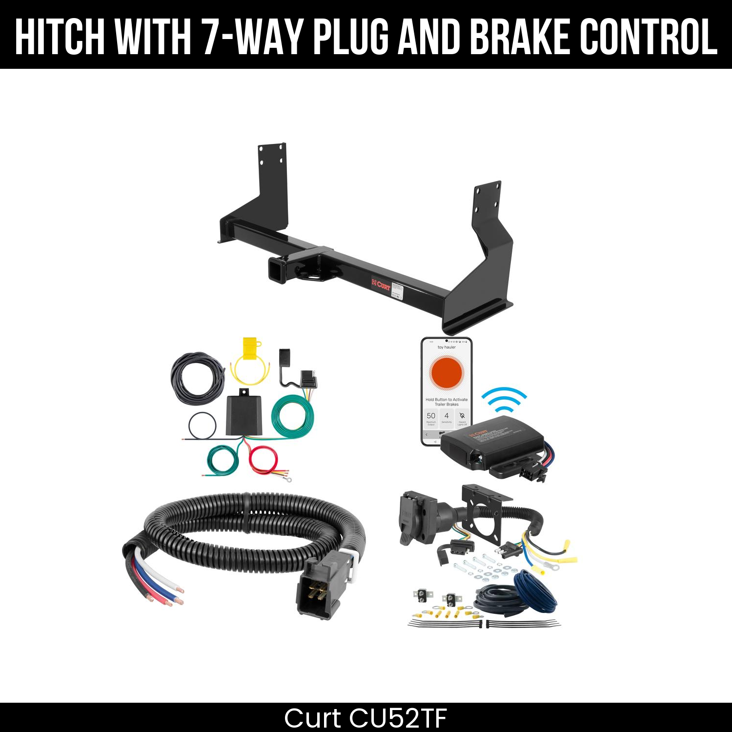 Trailer Hitch , 7-Way , Echo Under-Dash Brake Control
