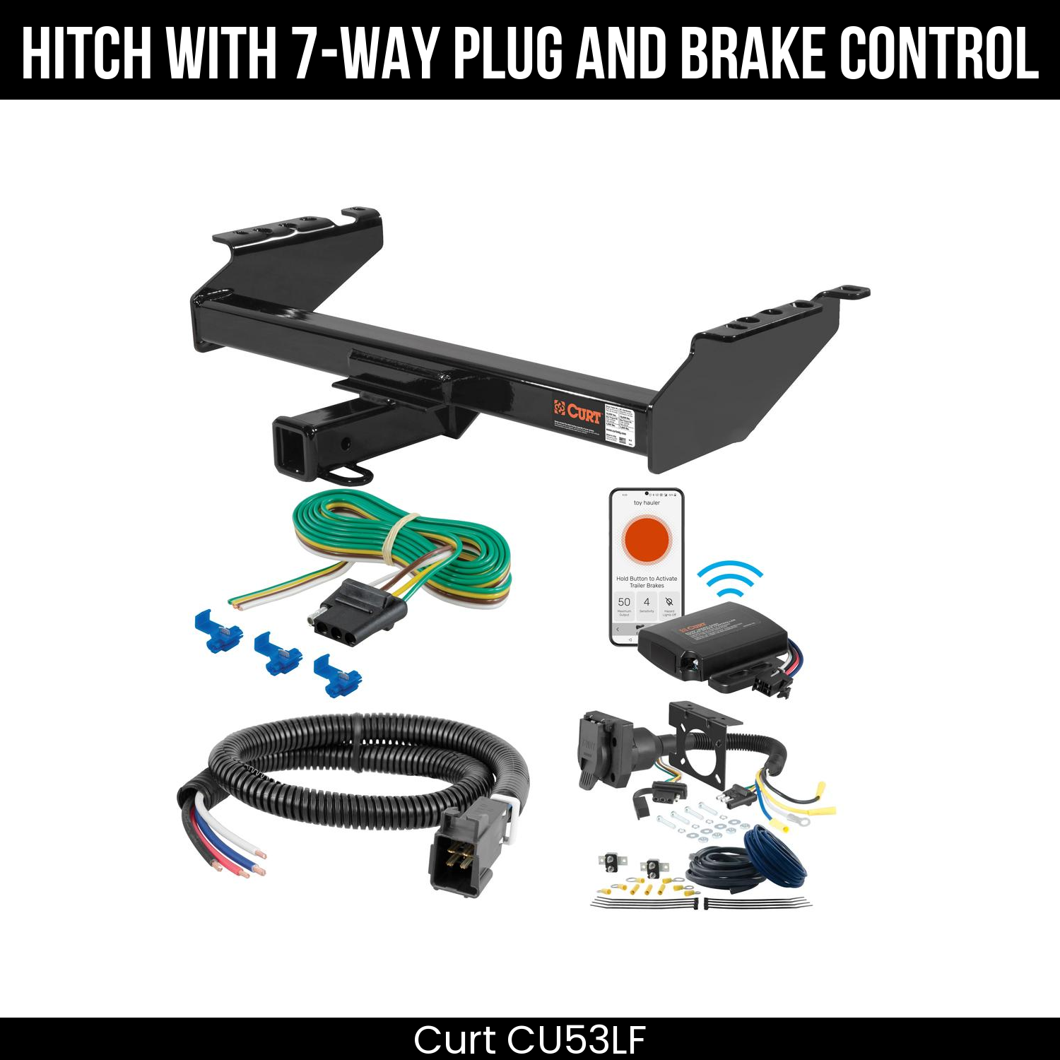 Trailer Hitch , 7-Way , Echo Under-Dash Brake Control
