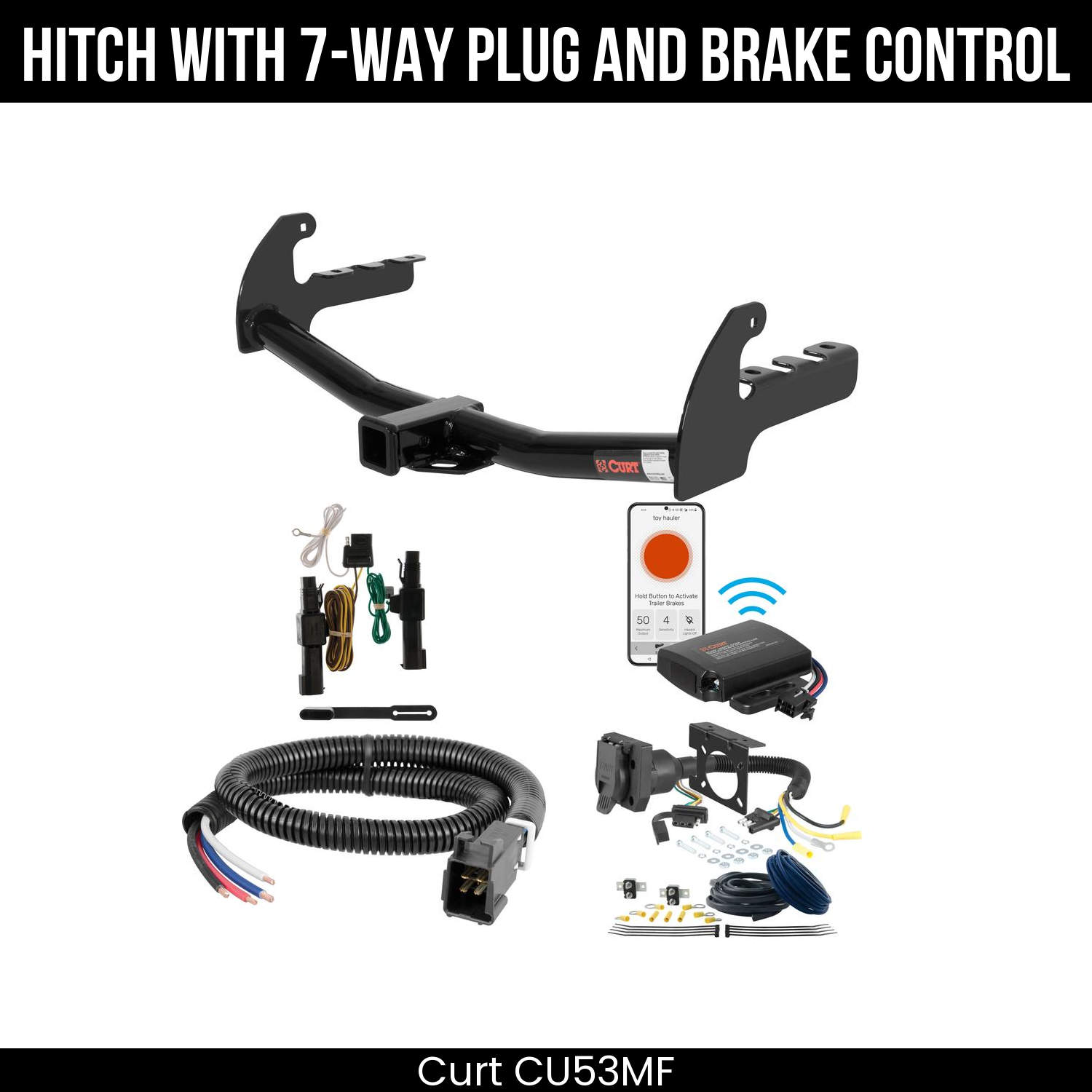 Trailer Hitch , 7-Way , Echo Under-Dash Brake Control