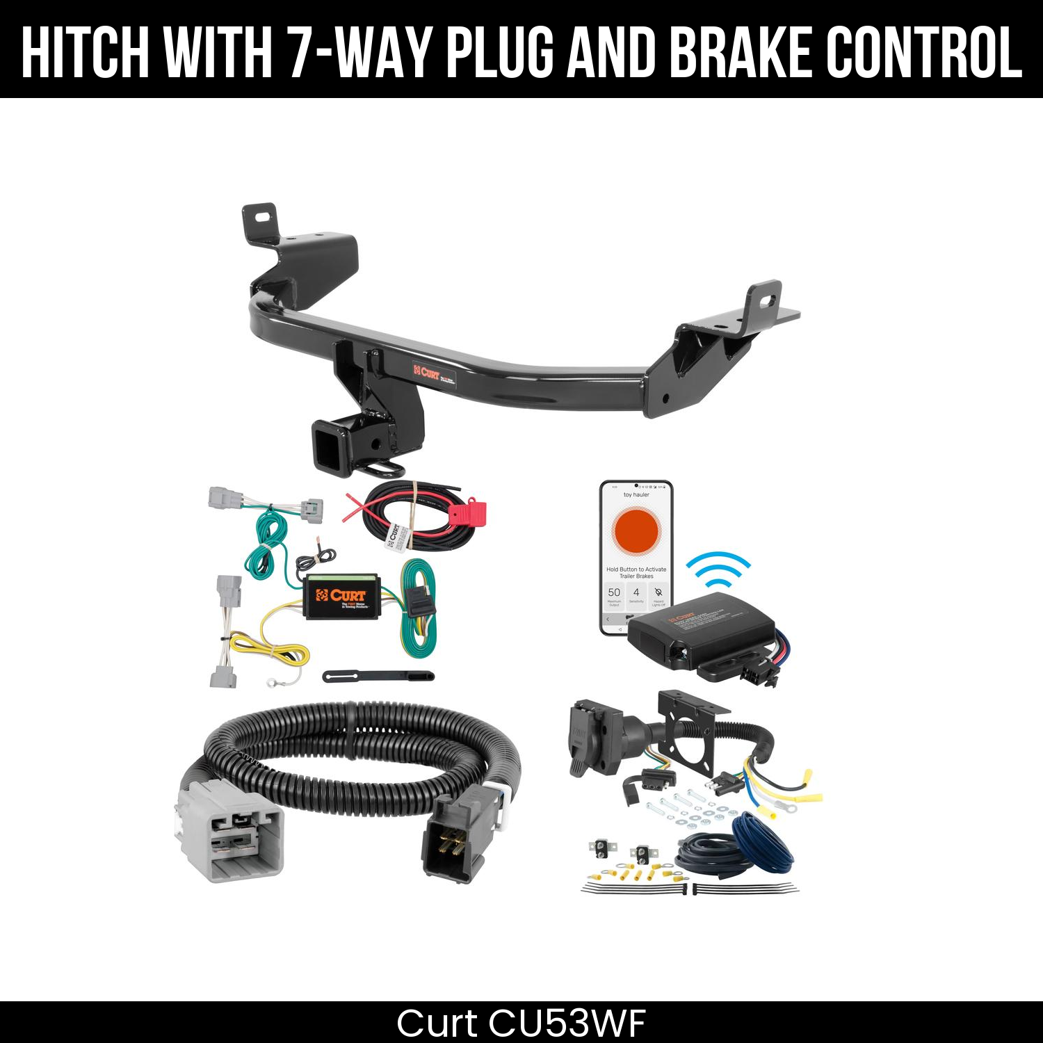 Trailer Hitch , 7-Way , Echo Under-Dash Brake Control