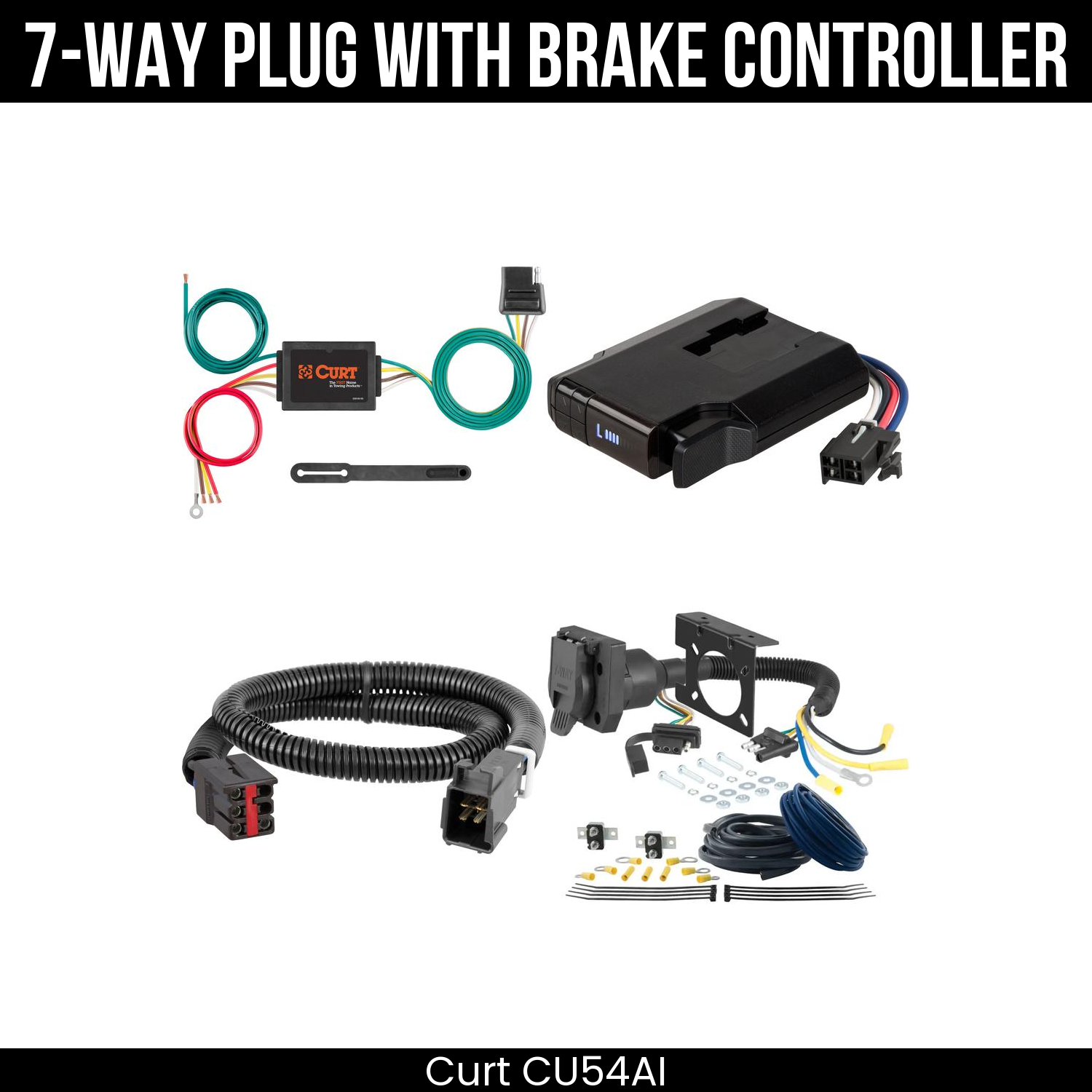 Trailer Wiring 7-Way Plug w/ Bracket , Venturer Brake Control