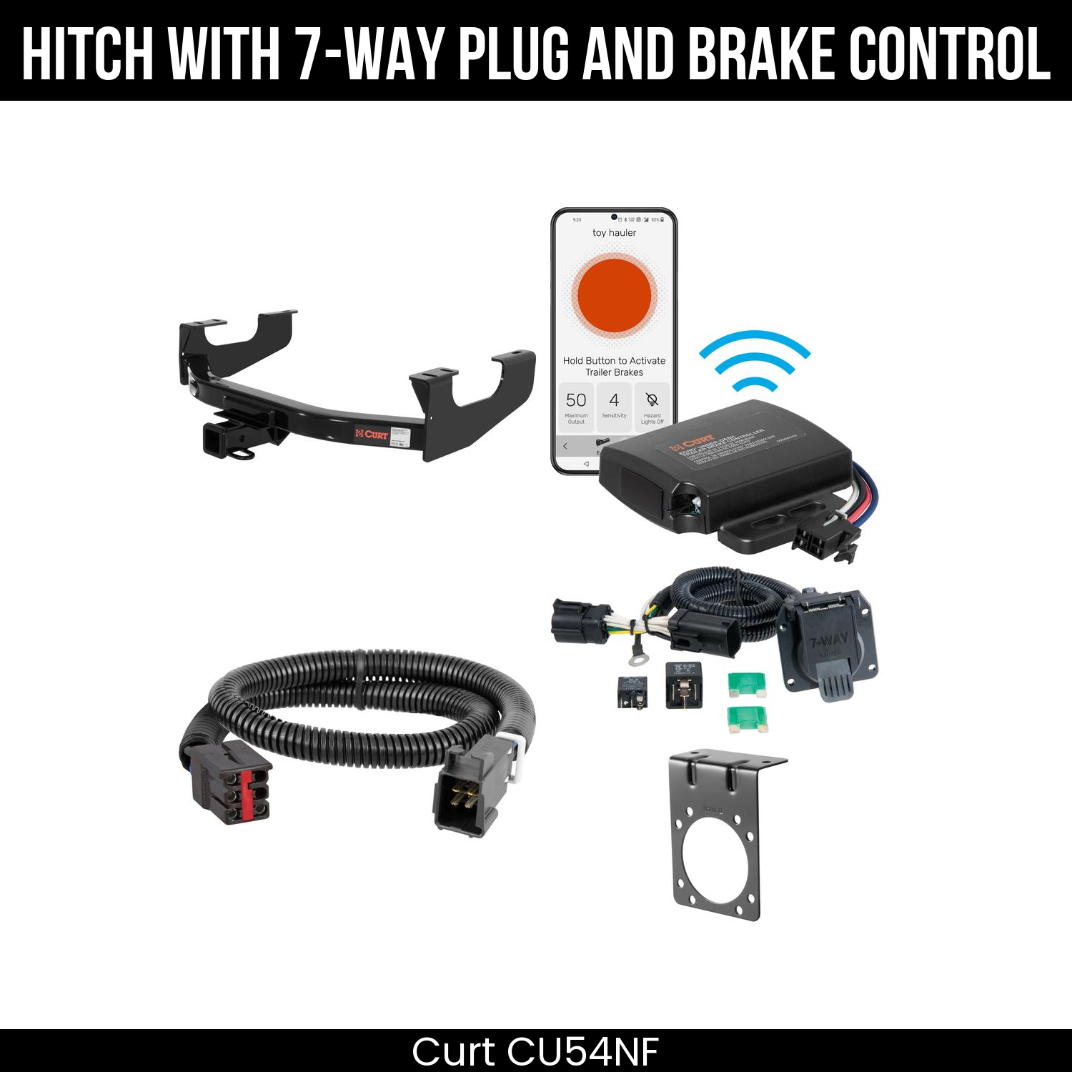 Trailer Hitch , 7-Way , Echo Under-Dash Brake Control