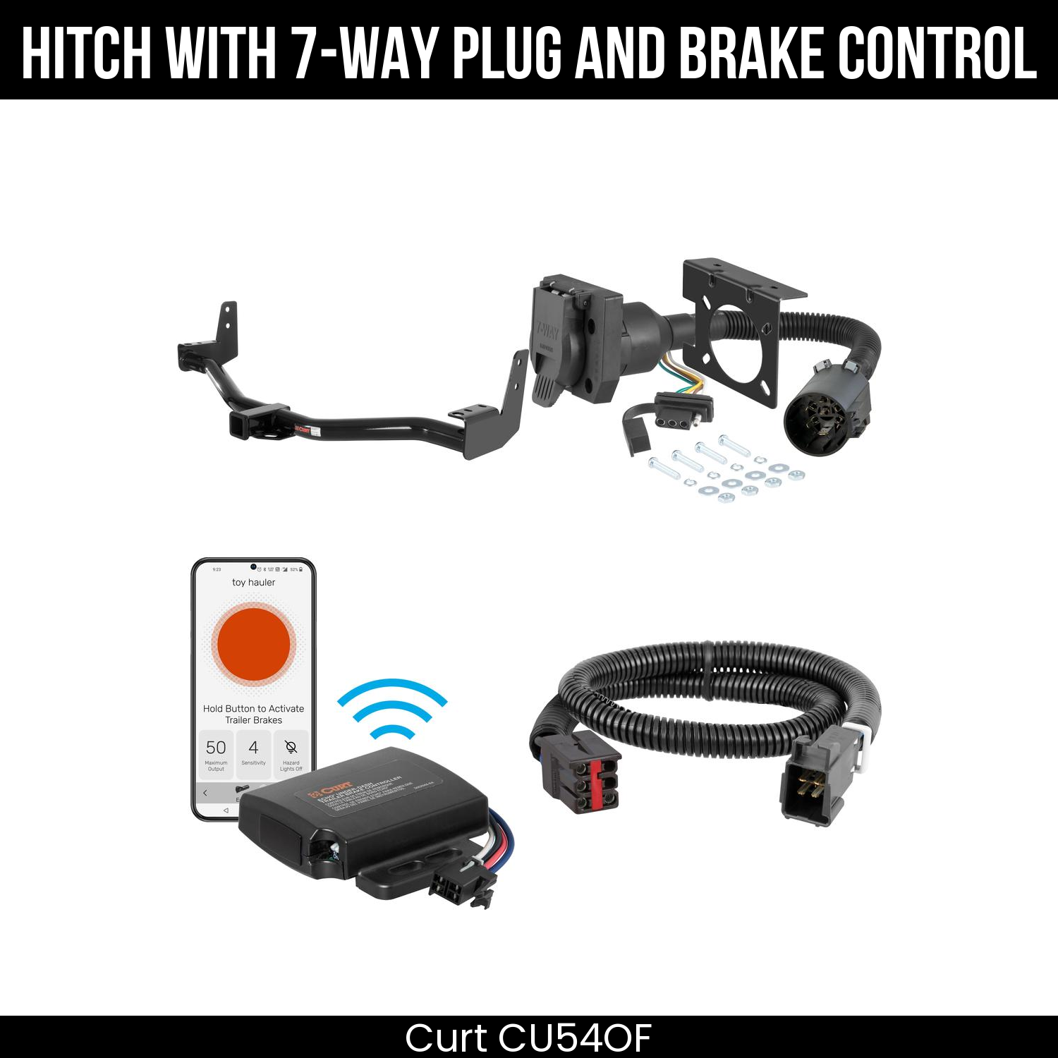 Trailer Hitch , 7-Way , Echo Under-Dash Brake Control