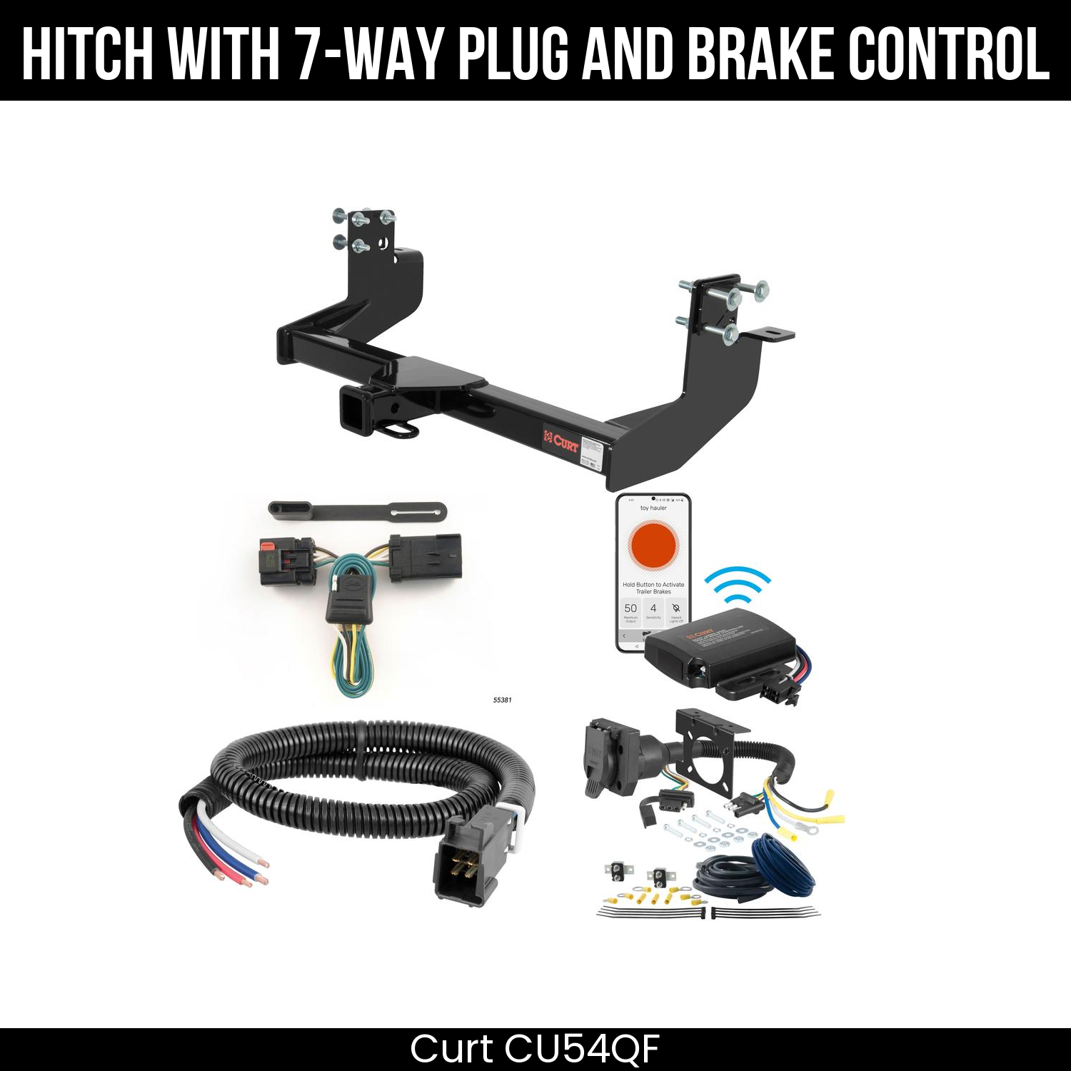 Trailer Hitch , 7-Way , Echo Under-Dash Brake Control