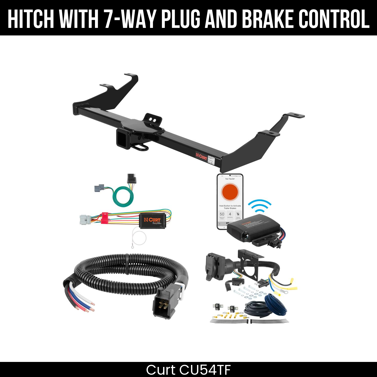 Trailer Hitch , 7-Way , Echo Under-Dash Brake Control