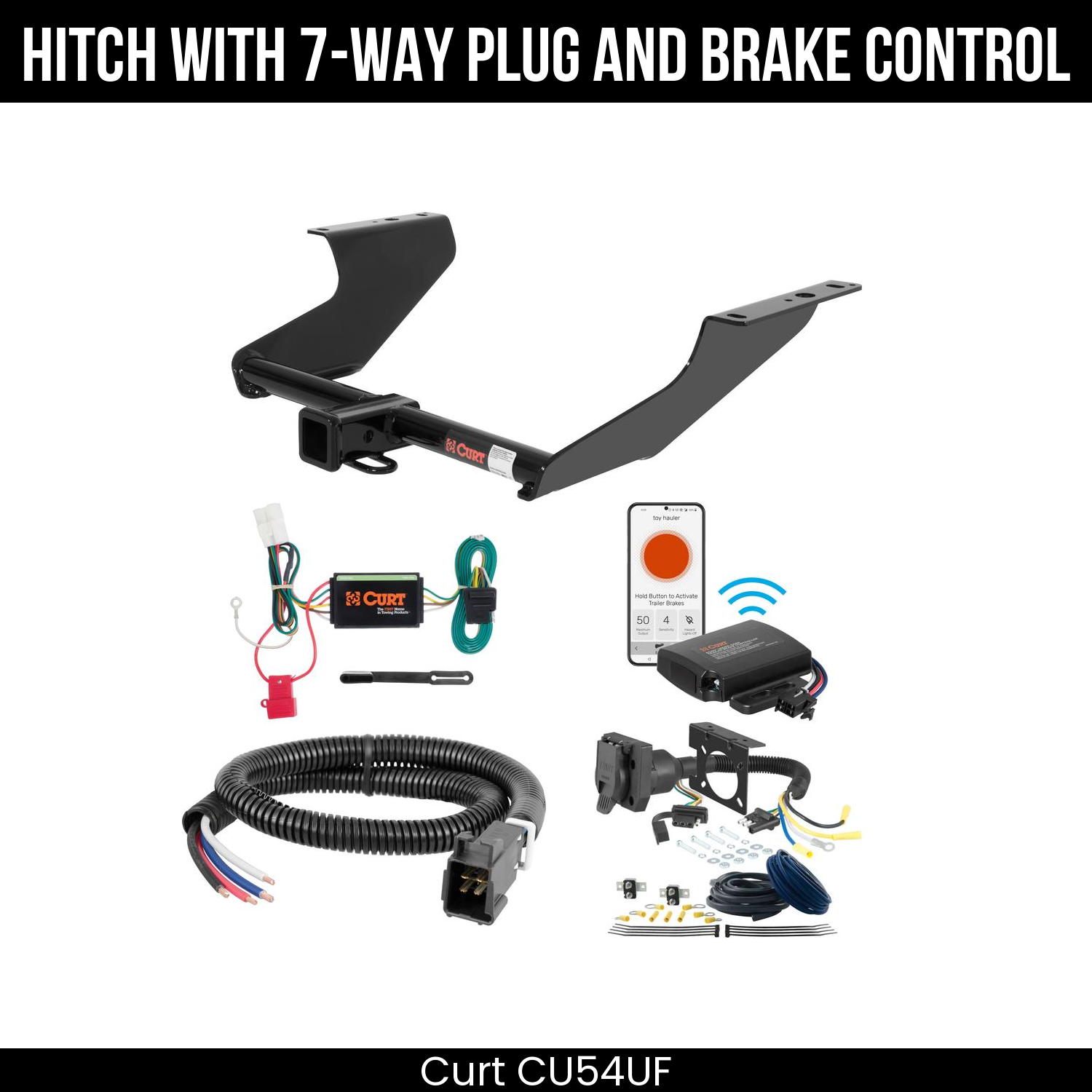 Trailer Hitch , 7-Way , Echo Under-Dash Brake Control