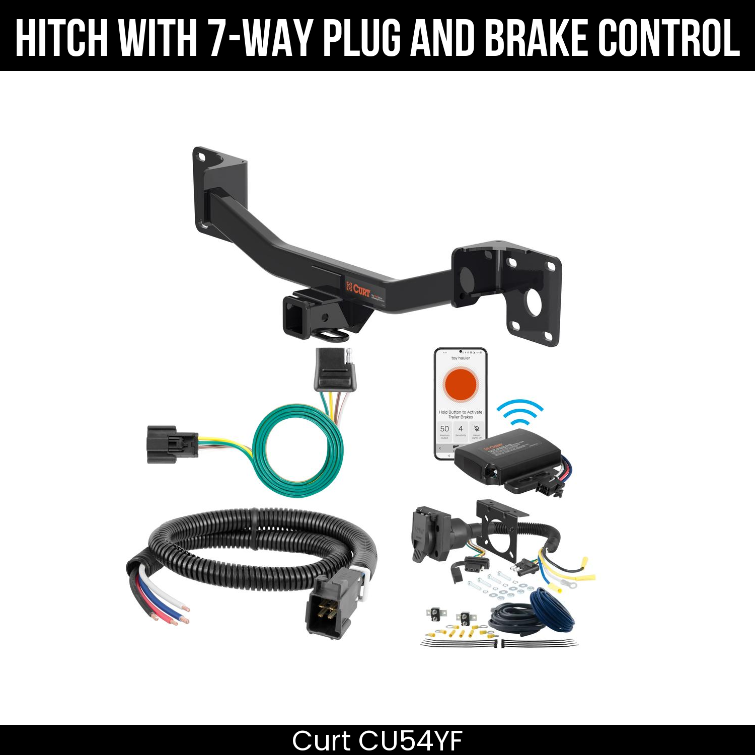 Trailer Hitch , 7-Way , Echo Under-Dash Brake Control