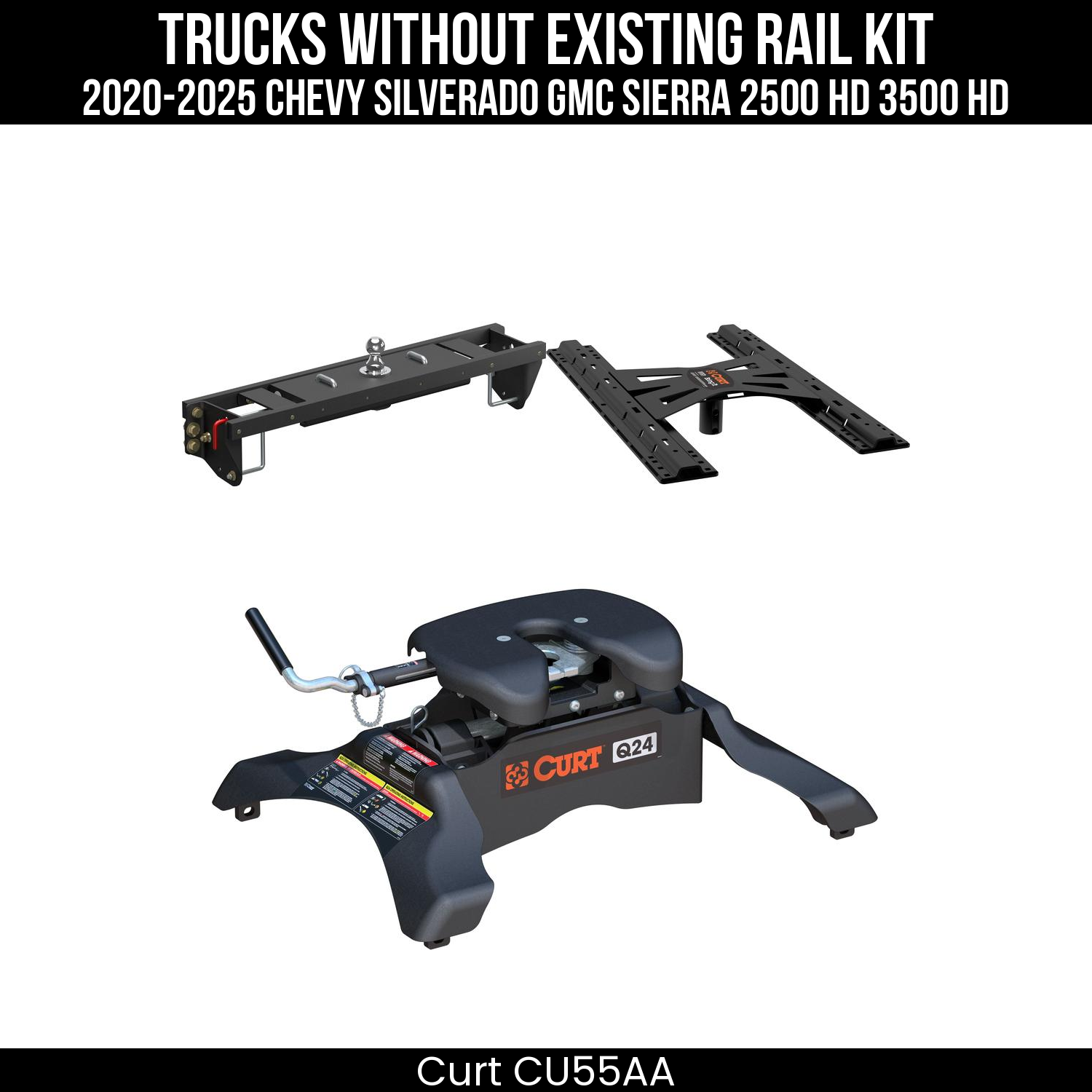 Double Lock EZr Gooseneck Hitch,Double Lock EZr Gooseneck Install Brackets,X5 Gooseneck-to-5th-Wheel Adapter Plate,Q24 5th Wheel Hitch Head