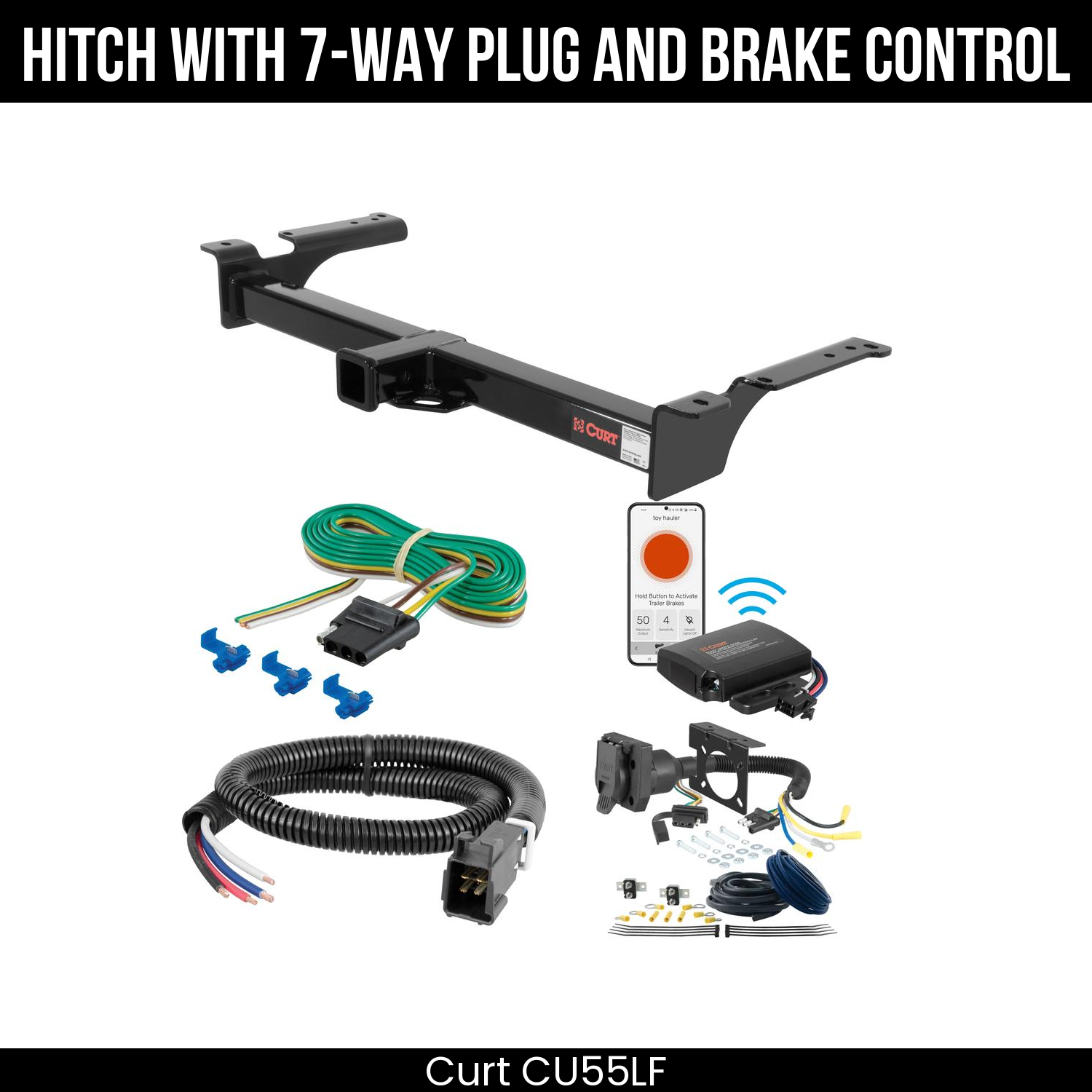 Trailer Hitch , 7-Way , Echo Under-Dash Brake Control