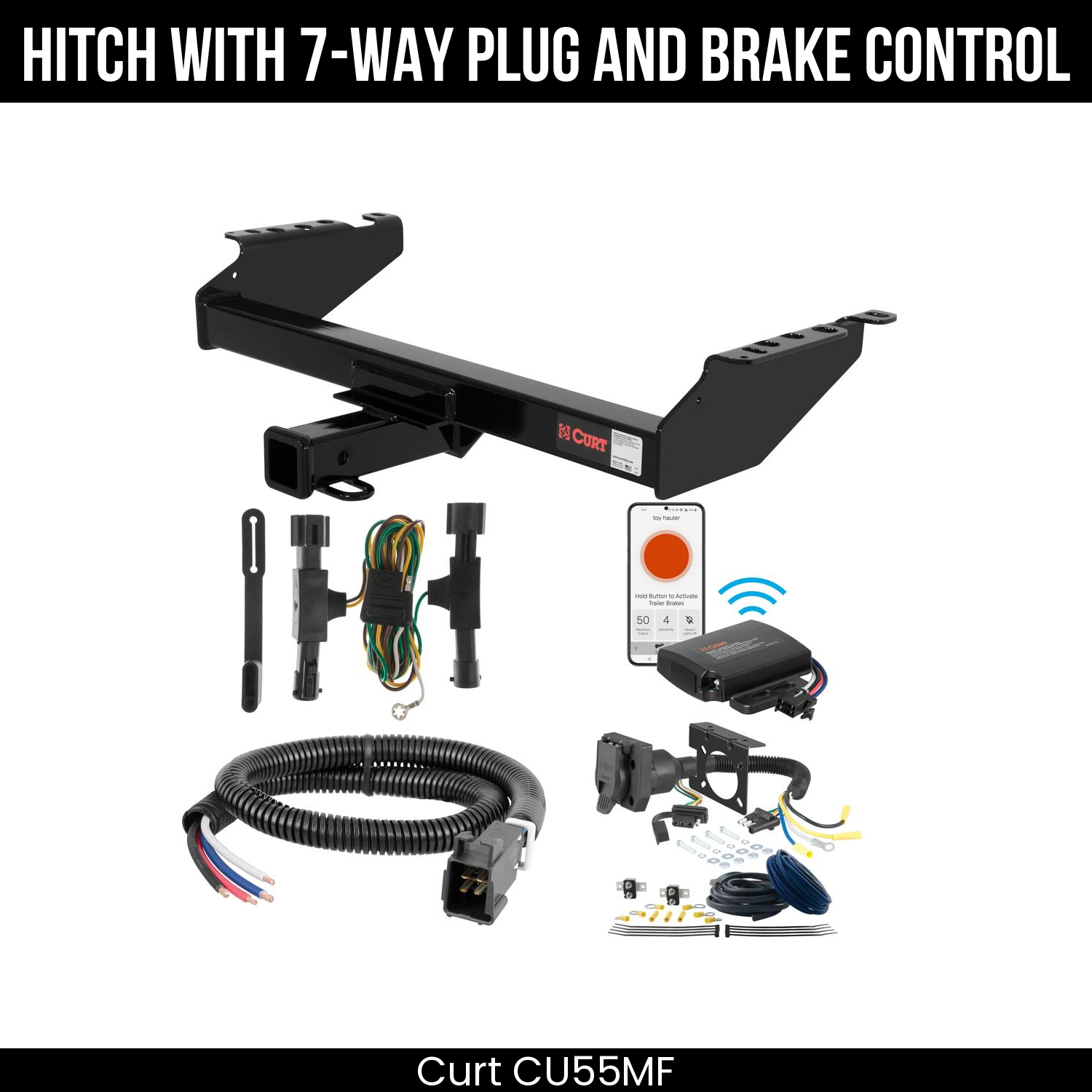 Trailer Hitch , 7-Way , Echo Under-Dash Brake Control