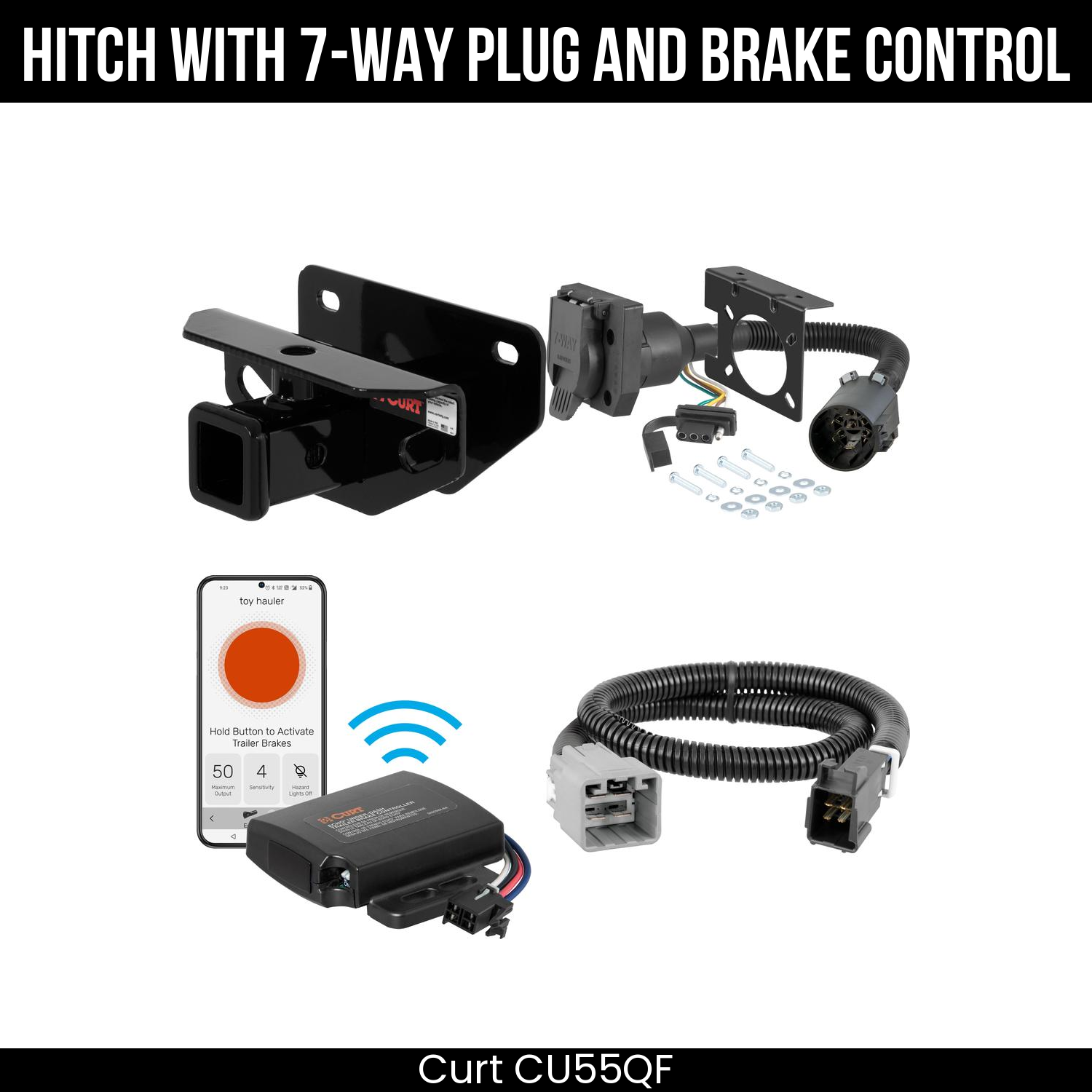 Trailer Hitch , 7-Way , Echo Under-Dash Brake Control