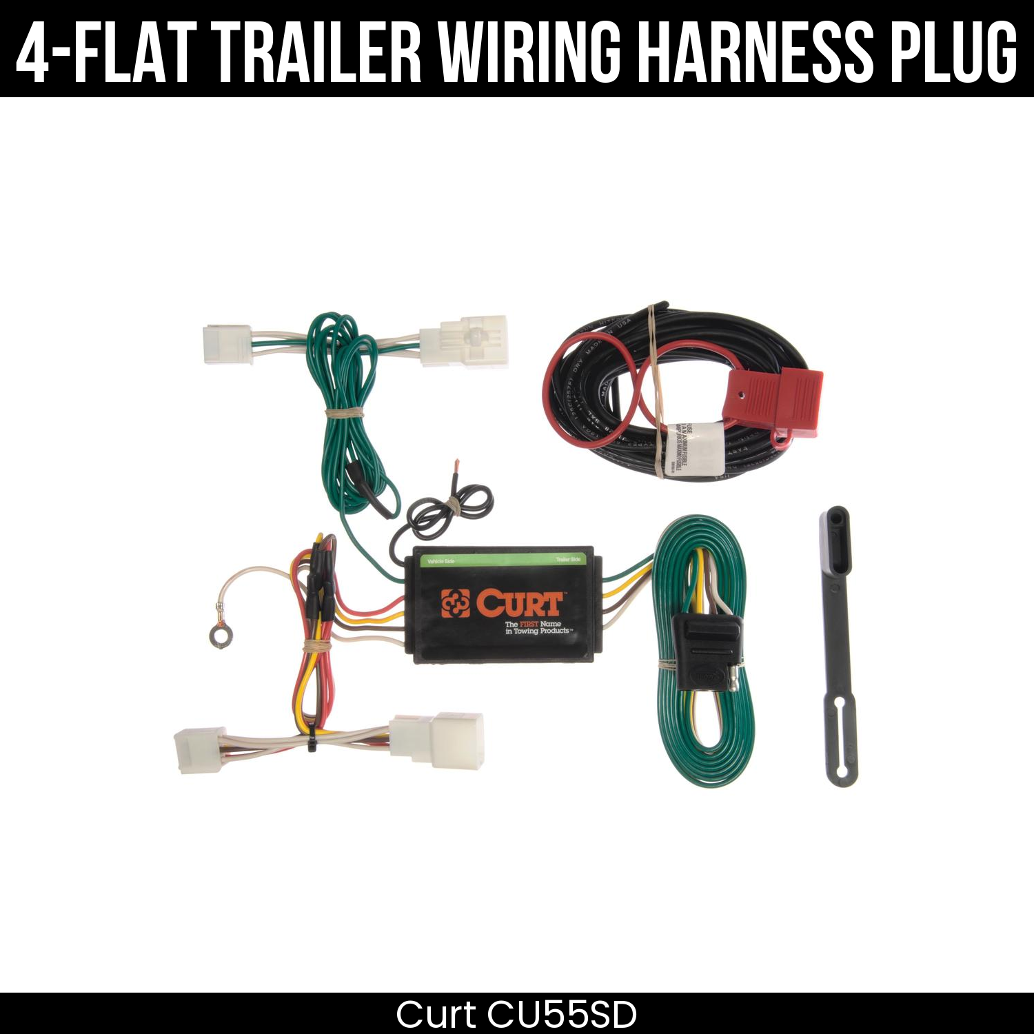Trailer Wiring 4-Flat Plug Only