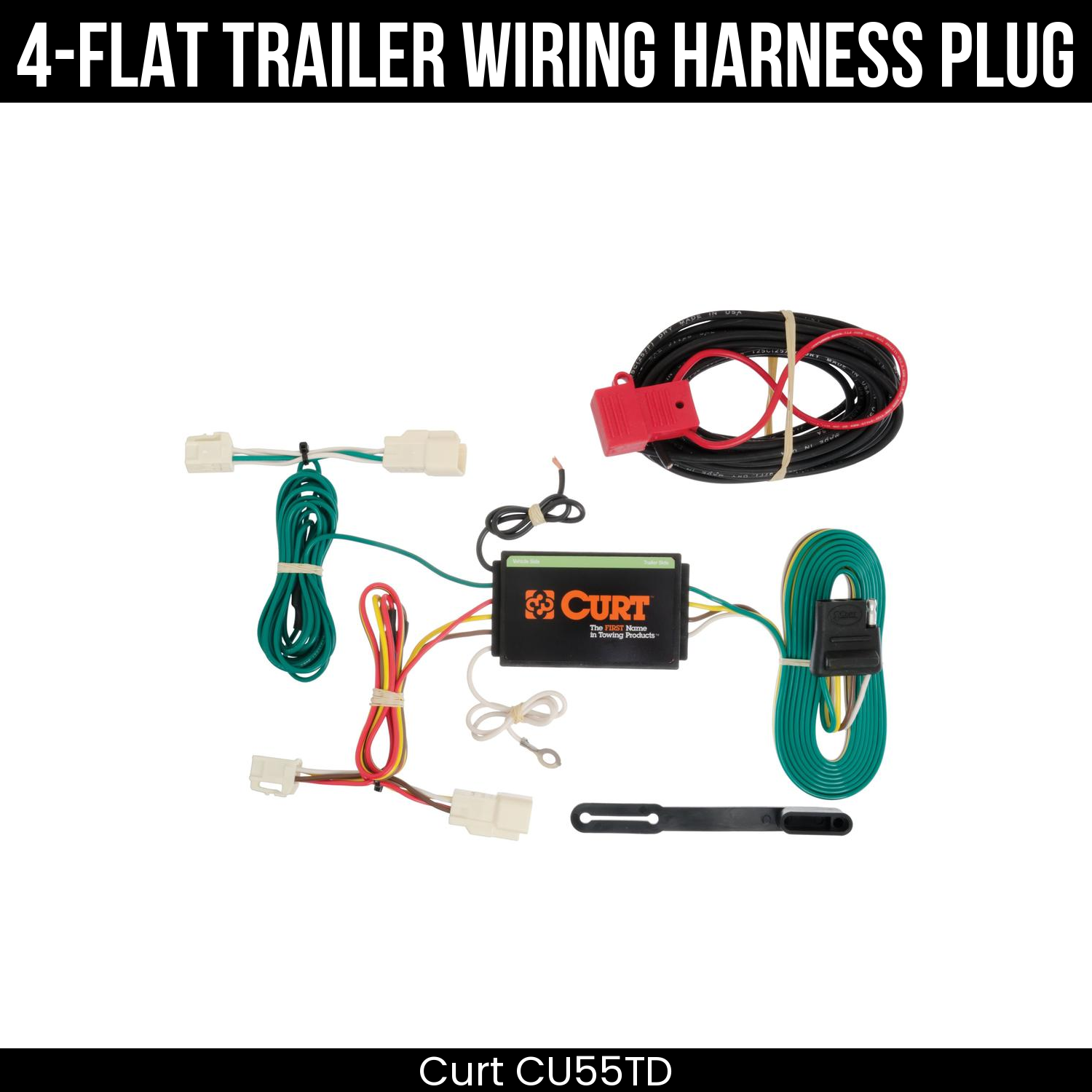 Trailer Wiring 4-Flat Plug Only