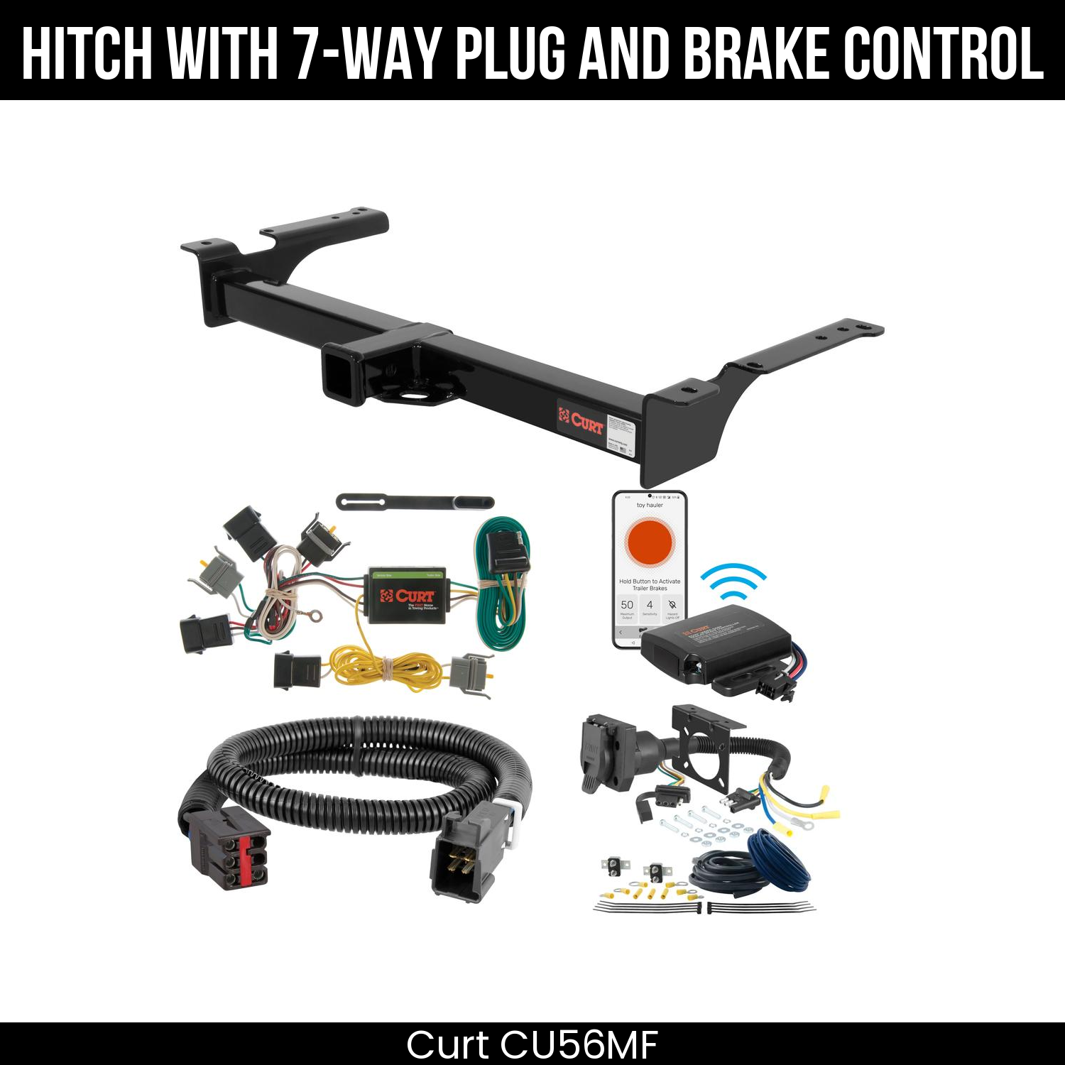Trailer Hitch , 7-Way , Echo Under-Dash Brake Control