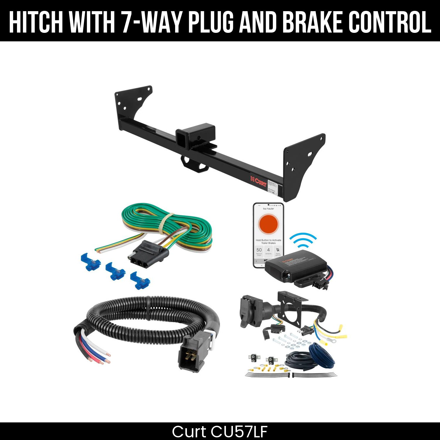Trailer Hitch , 7-Way , Echo Under-Dash Brake Control
