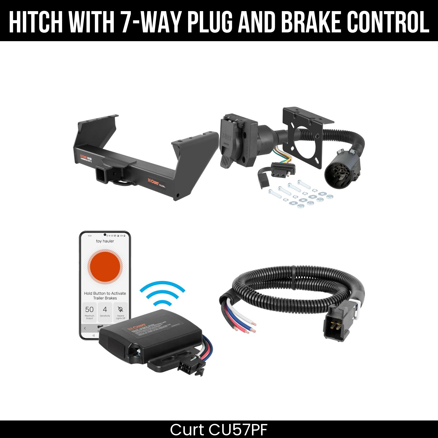 Trailer Hitch , 7-Way , Echo Under-Dash Brake Control
