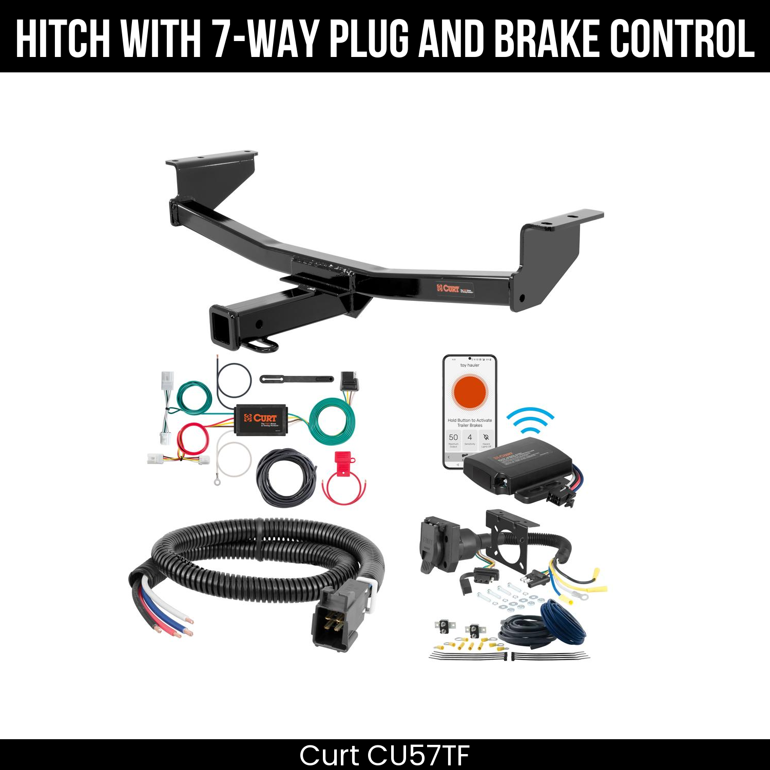 Trailer Hitch , 7-Way , Echo Under-Dash Brake Control