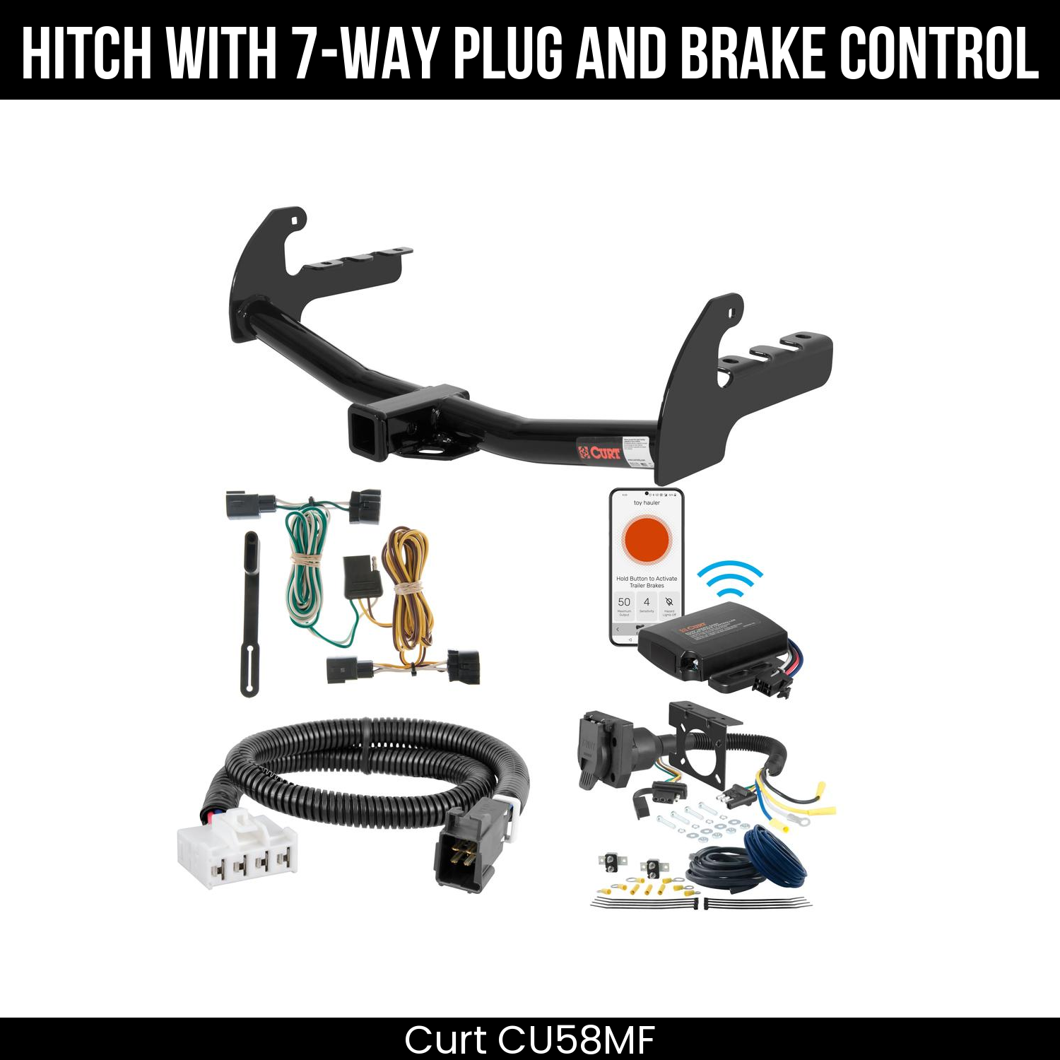 Trailer Hitch , 7-Way , Echo Under-Dash Brake Control