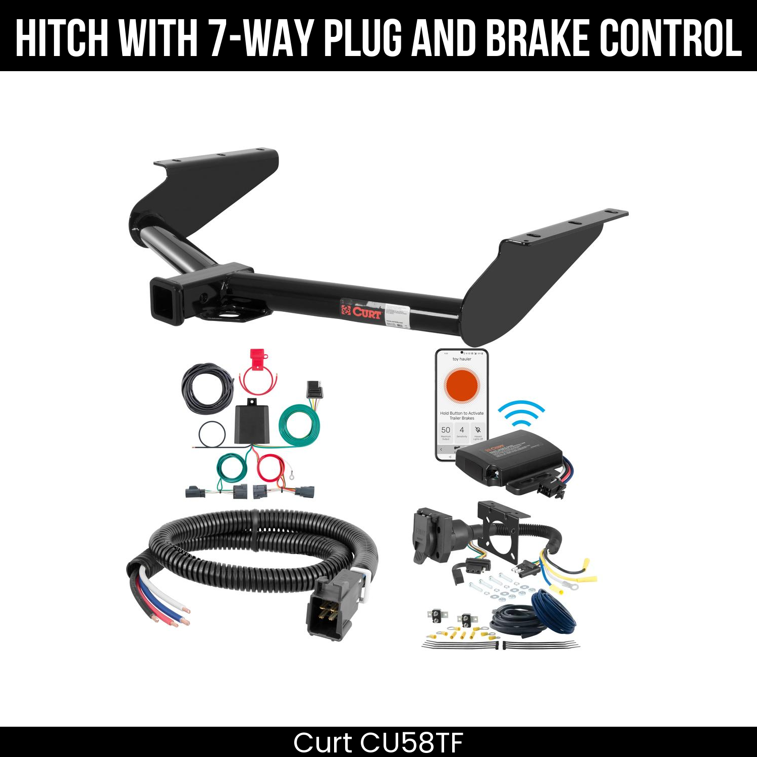 Trailer Hitch , 7-Way , Echo Under-Dash Brake Control