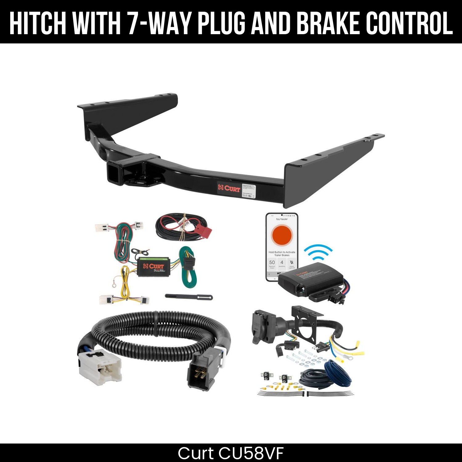 Trailer Hitch , 7-Way , Echo Under-Dash Brake Control