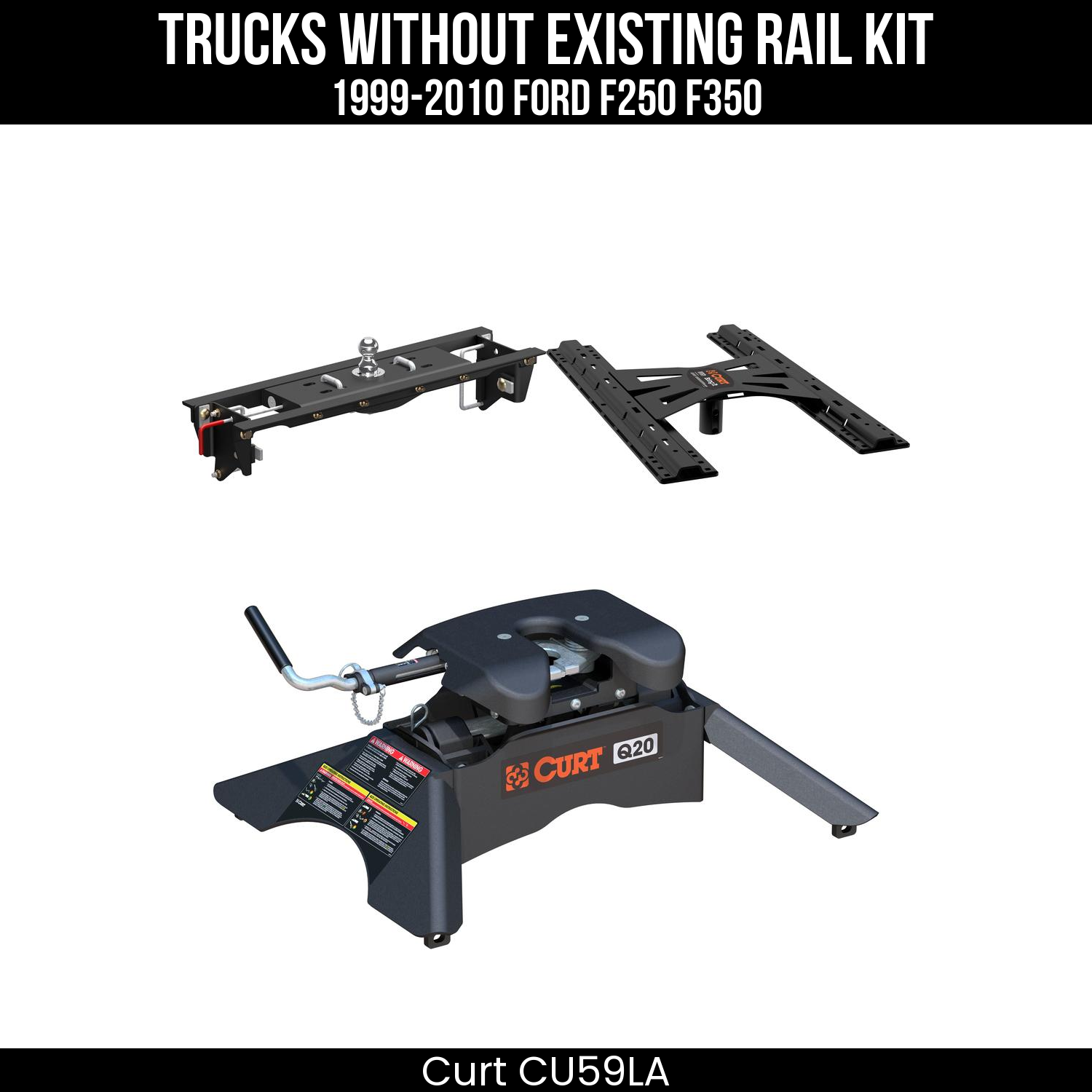Double Lock EZr Gooseneck Hitch,Double Lock EZr Gooseneck Install Brackets,X5 Gooseneck-to-5th-Wheel Adapter Plate,Q20 5th Wheel Hitch Head