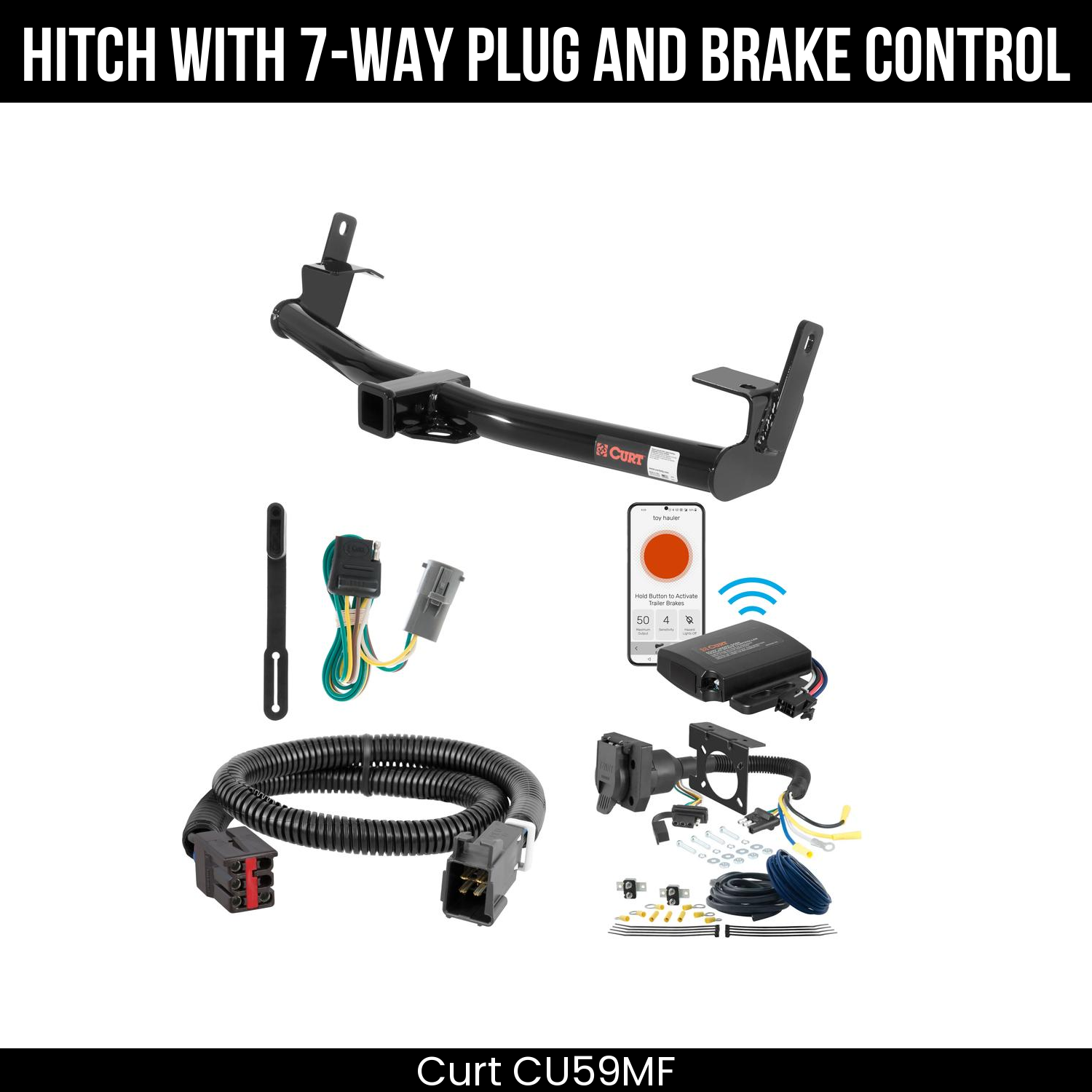 Trailer Hitch , 7-Way , Echo Under-Dash Brake Control