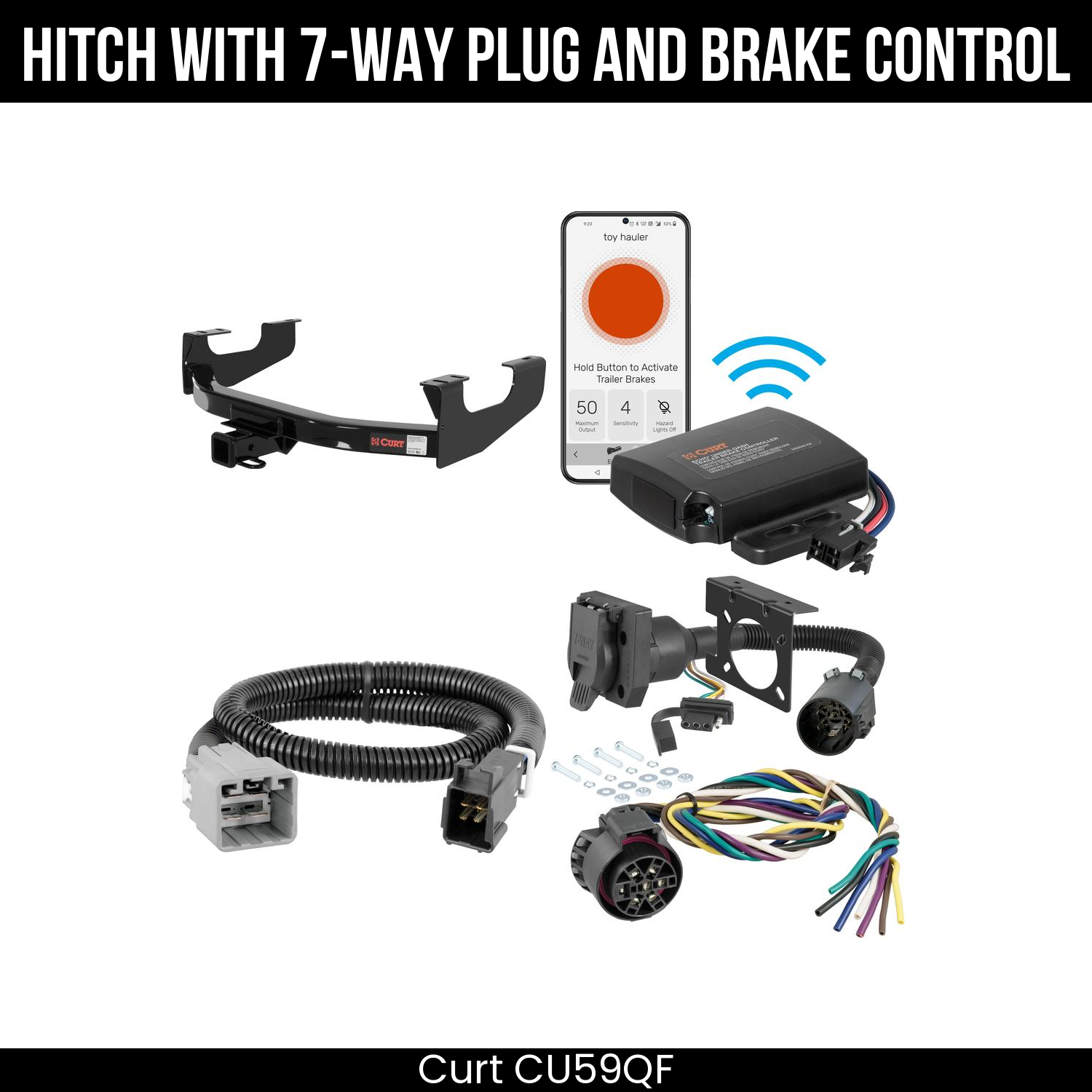 Trailer Hitch , 7-Way , Echo Under-Dash Brake Control