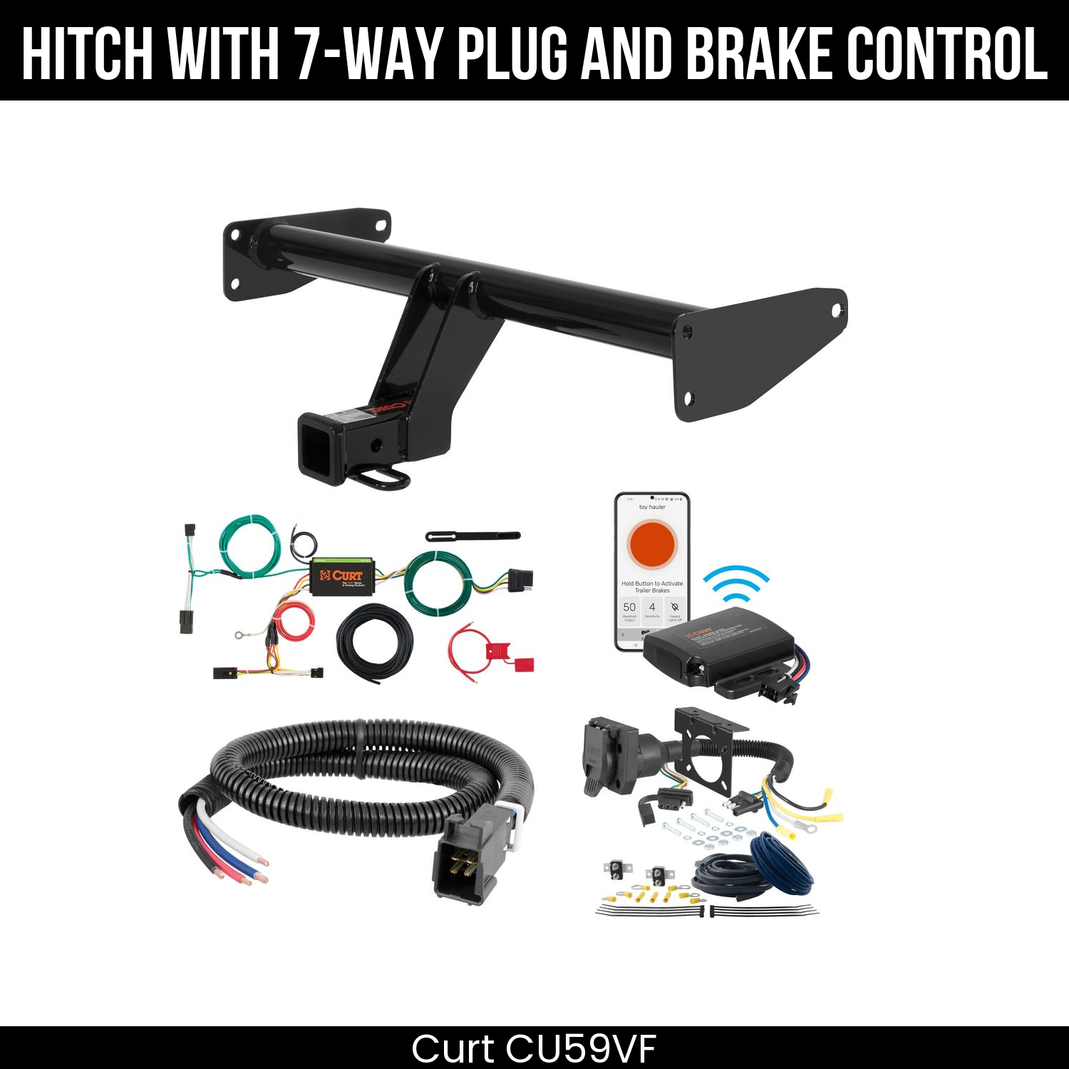 Trailer Hitch , 7-Way , Echo Under-Dash Brake Control