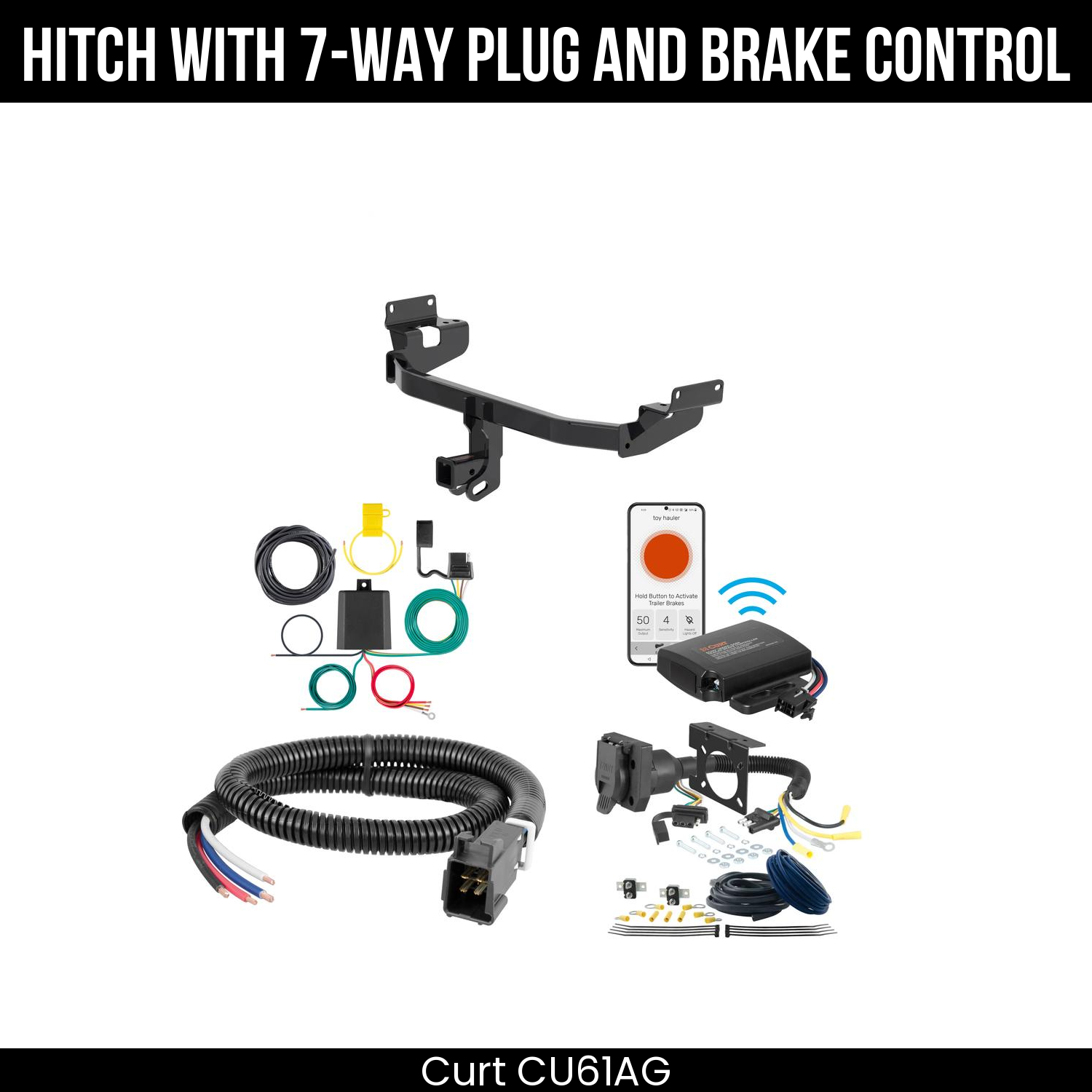 Trailer Hitch , 7-Way , Echo Under-Dash Brake Control