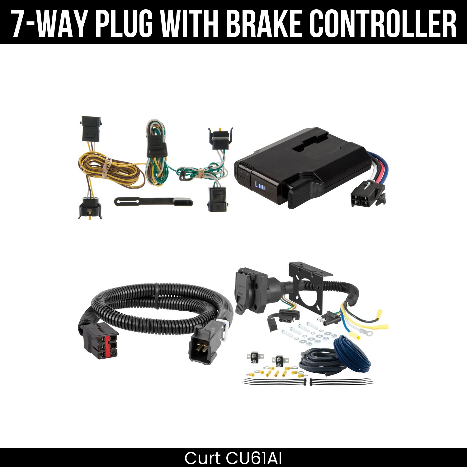 Trailer Wiring 7-Way Plug w/ Bracket , Venturer Brake Control