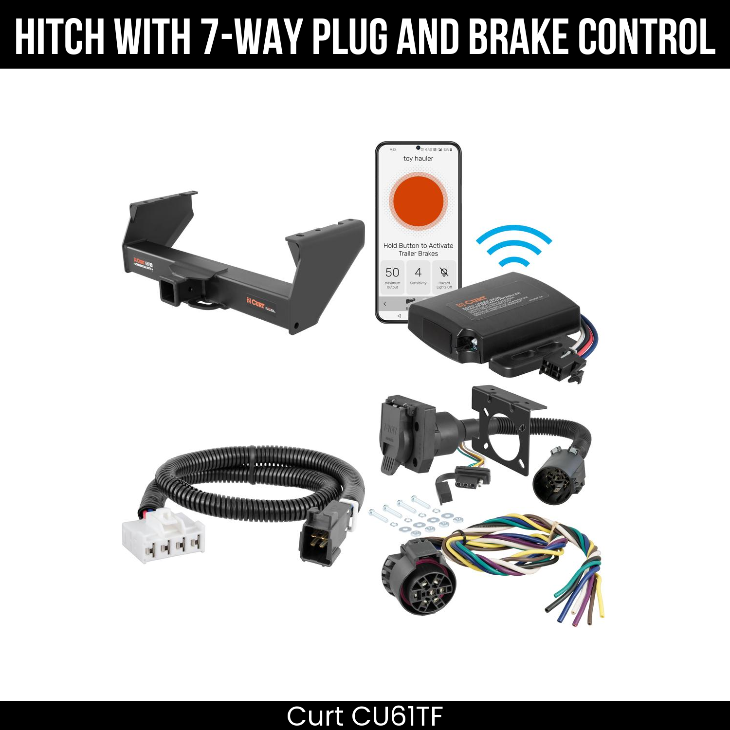 Trailer Hitch , 7-Way , Echo Under-Dash Brake Control