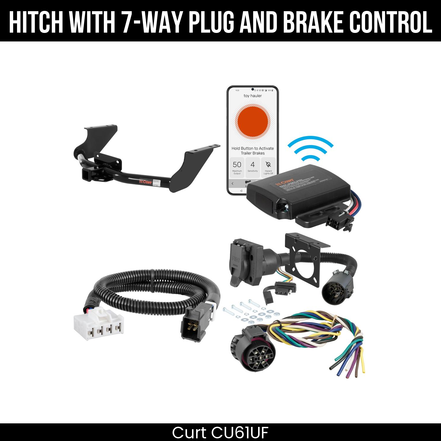 Trailer Hitch , 7-Way , Echo Under-Dash Brake Control